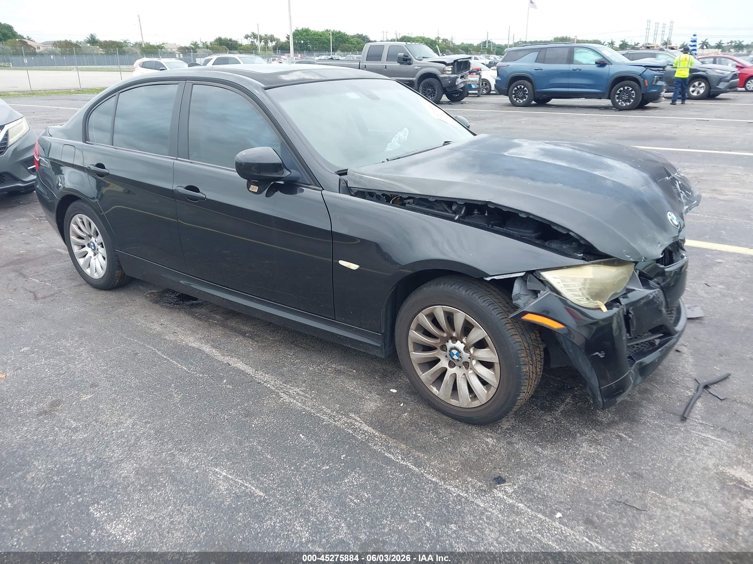 2009 Bmw 328i   Black vin: WBAPH77549NL85447