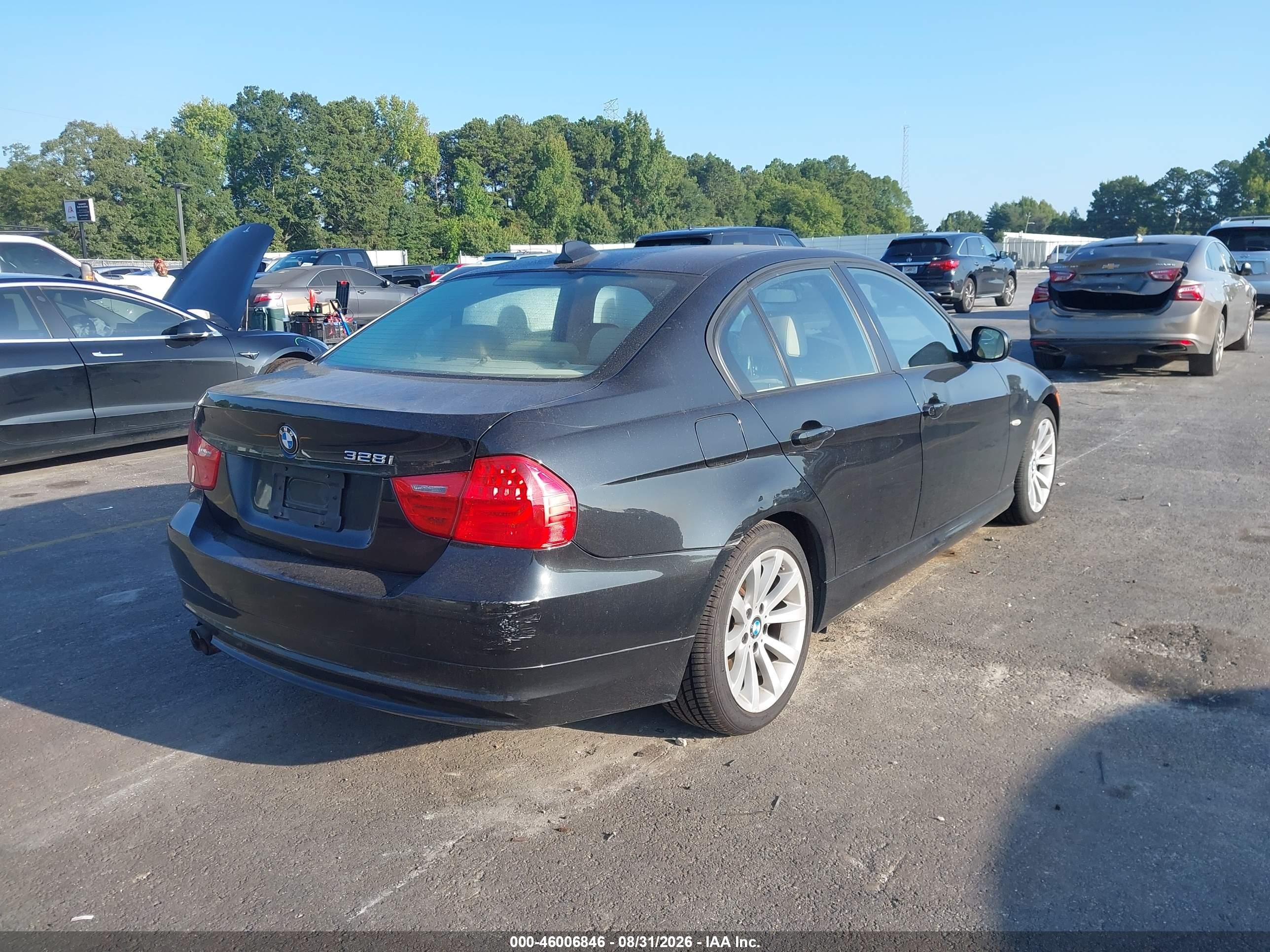 2009 Bmw 328i   Черный vin: WBAPH77579NL85443