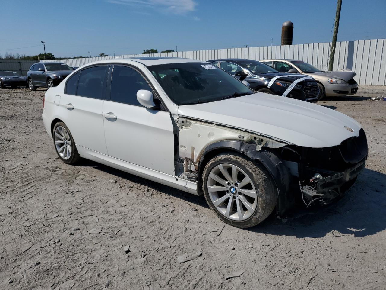 2009 Bmw 328 I White vin: WBAPH77599NM47120