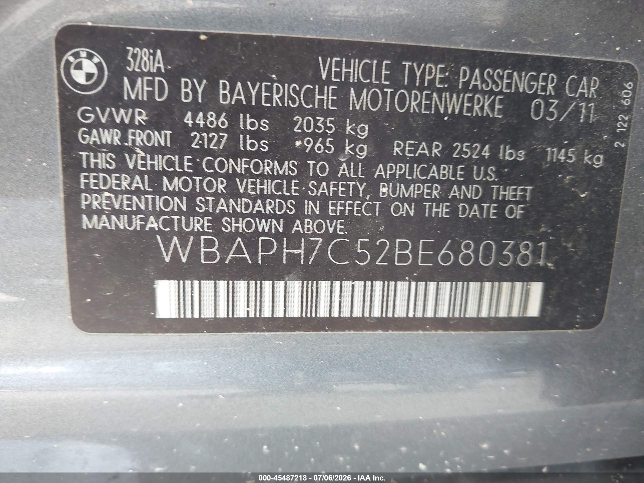 2011 Bmw 328i   Silver vin: WBAPH7C52BE680381