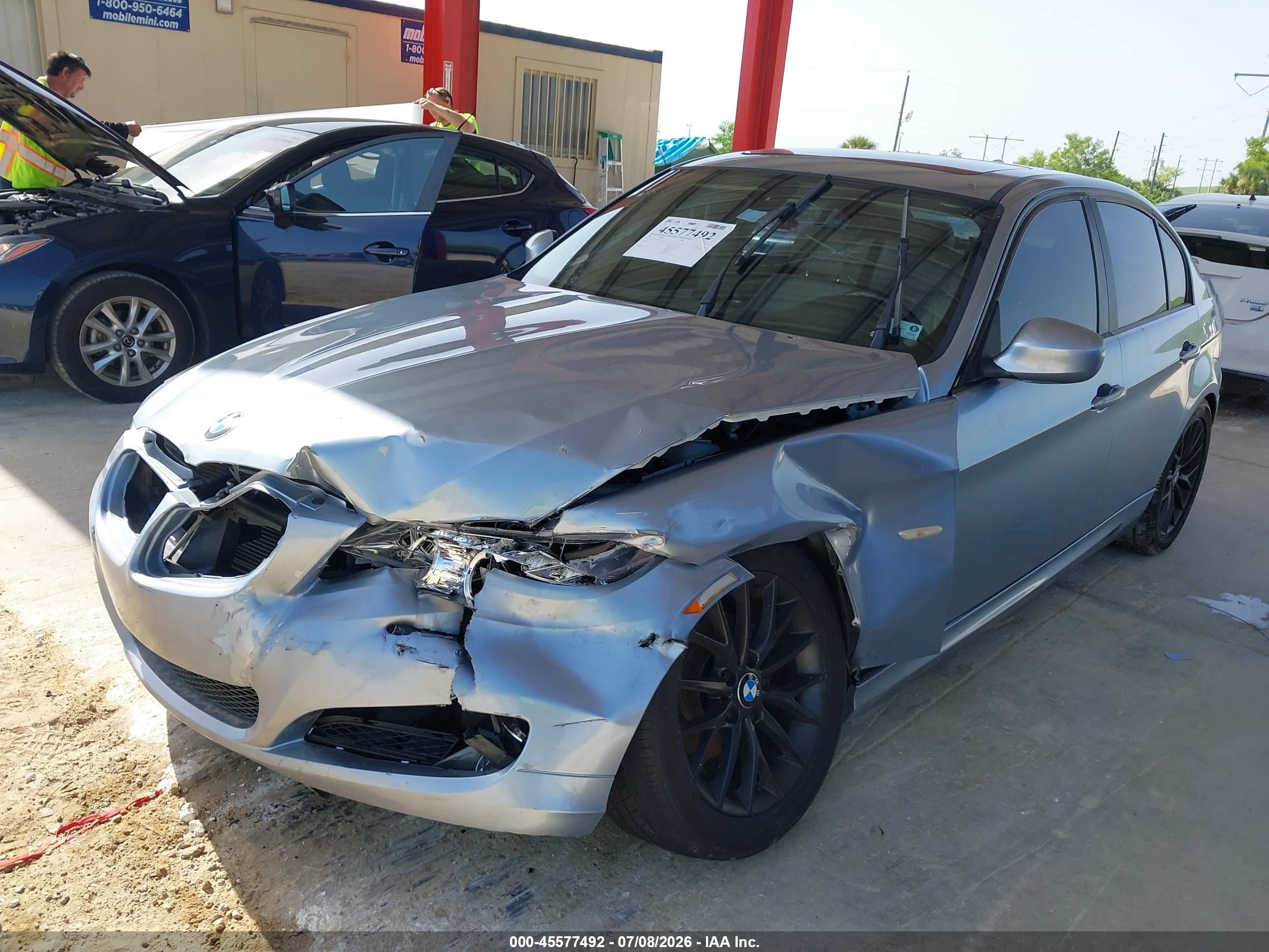 2011 Bmw 328i   Light Blue vin: WBAPH7C58BE675217