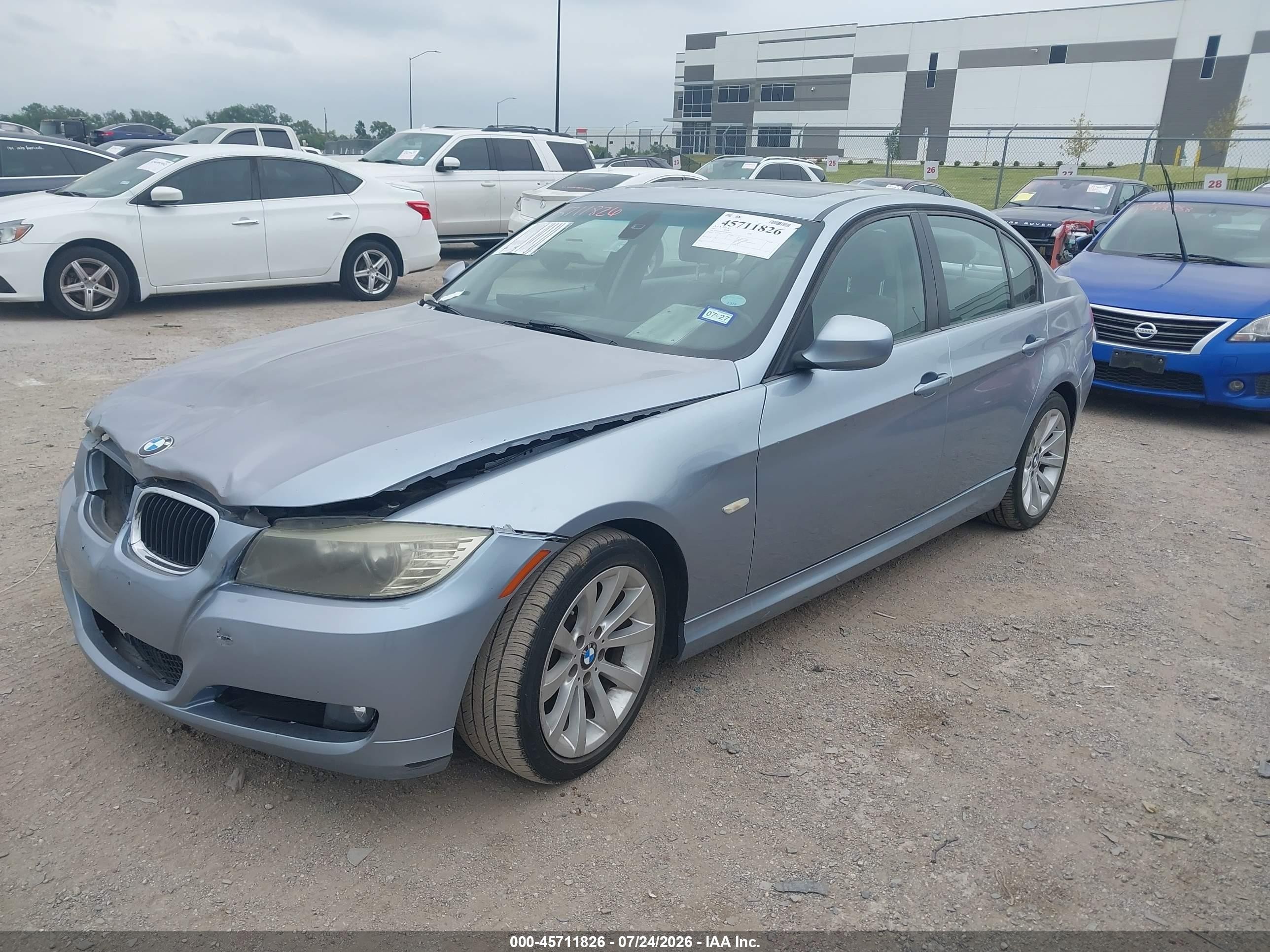 2011 Bmw 328i   Light Blue vin: WBAPH7G54BNM58080