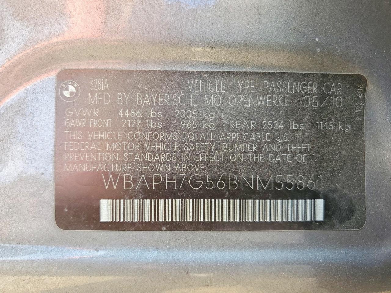 2011 Bmw 328 I Silver vin: WBAPH7G56BNM55861