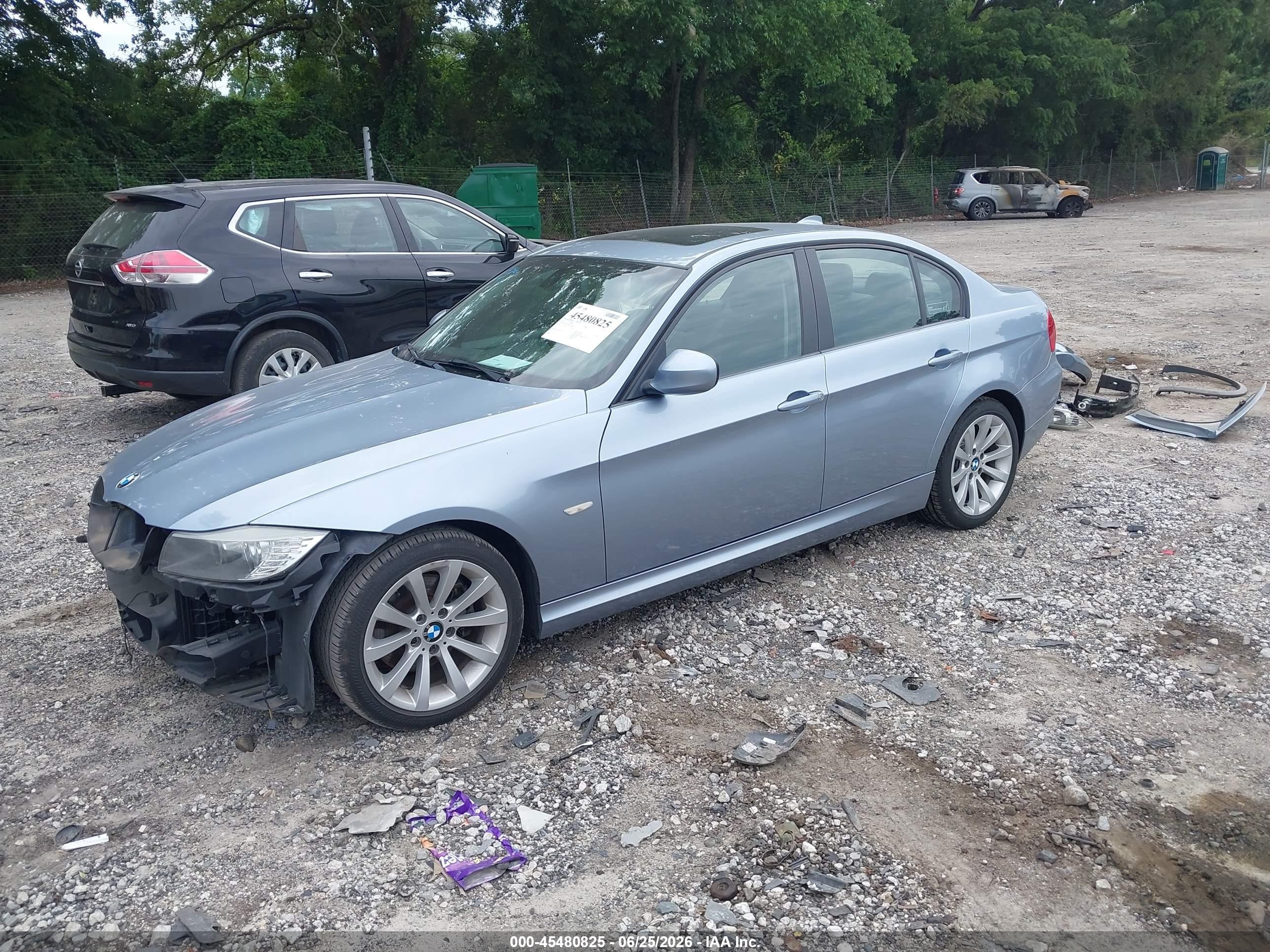 2011 Bmw 328i   Light Blue vin: WBAPH7G58BNN07944