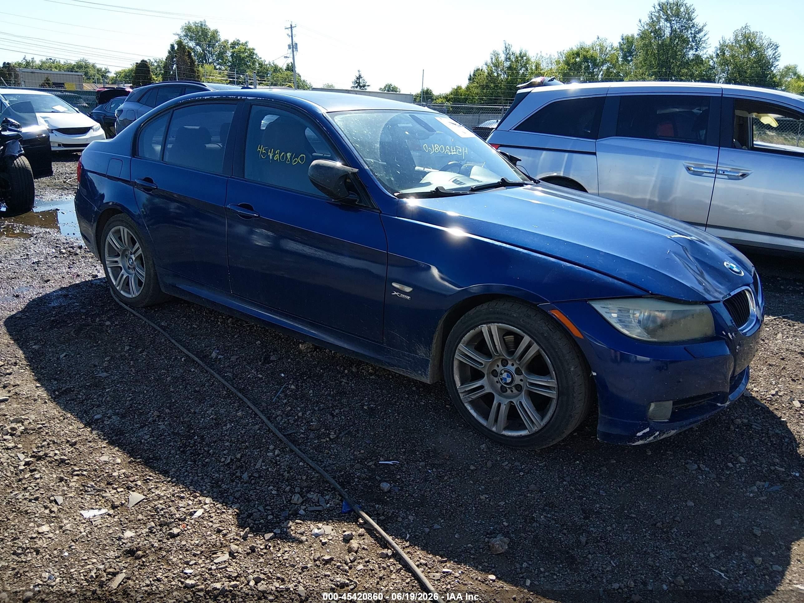 2009 Bmw 328i Xdrive Blue vin: WBAPK53579A643253