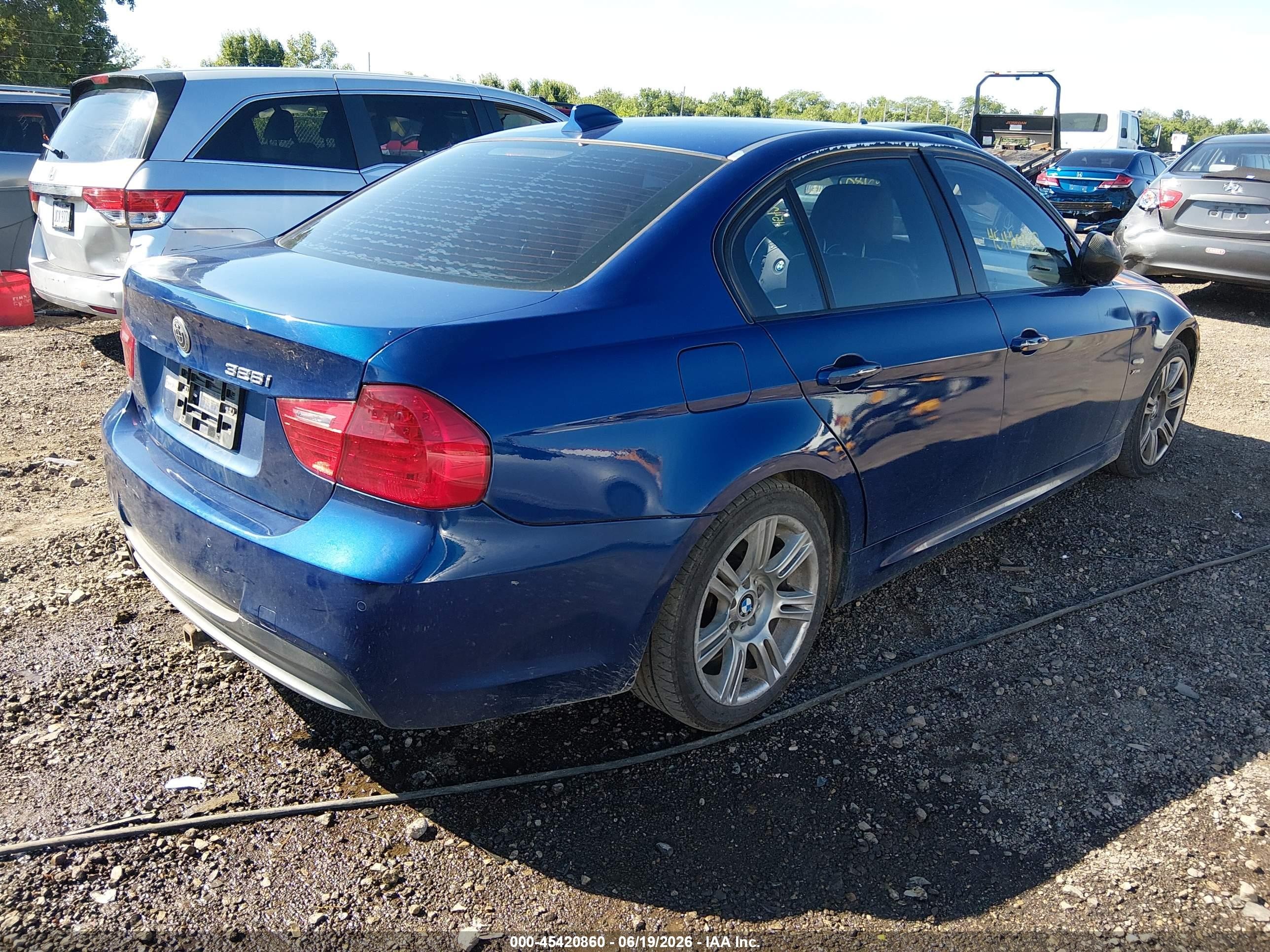 2009 Bmw 328i Xdrive Blue vin: WBAPK53579A643253