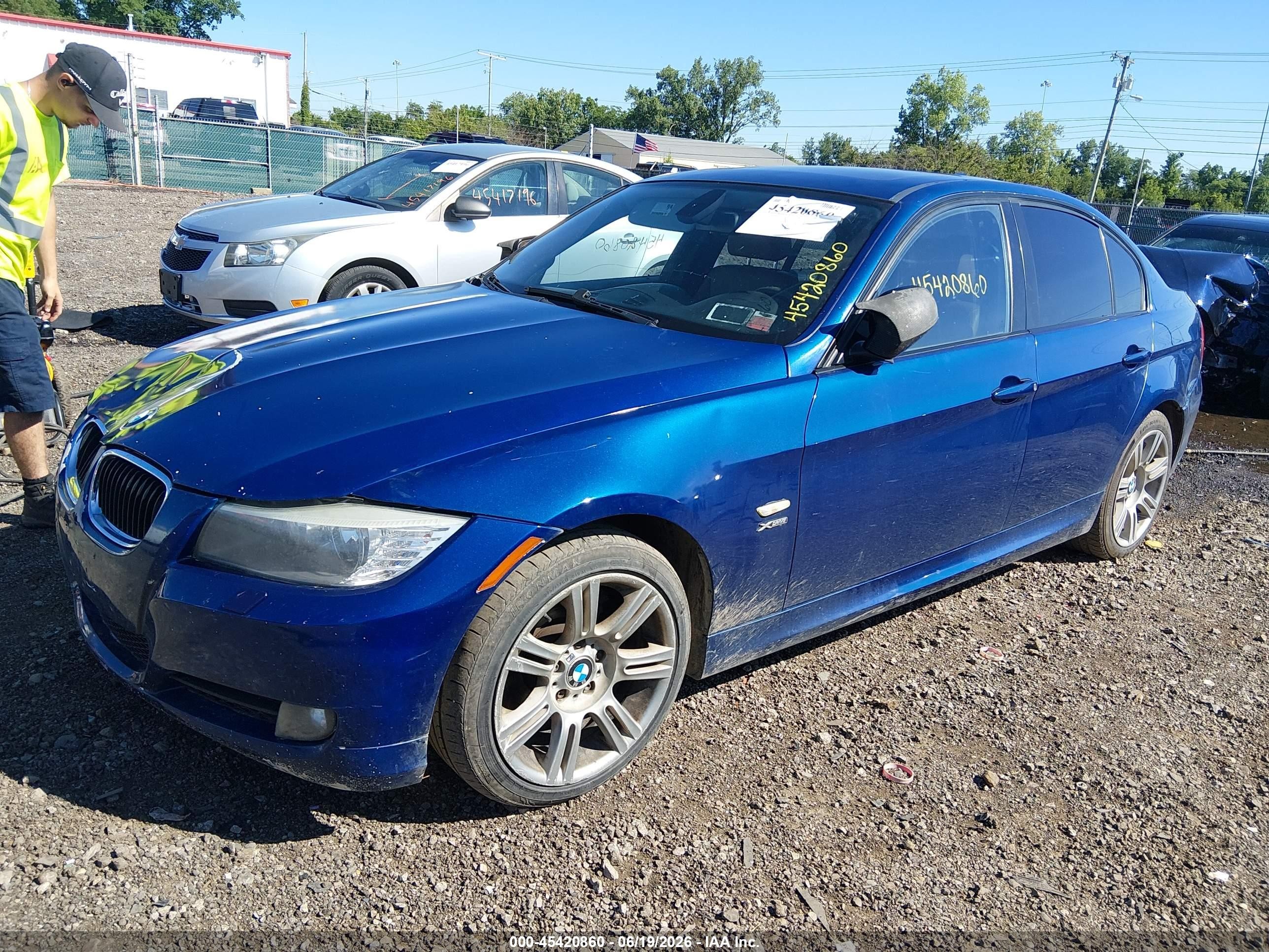 2009 Bmw 328i Xdrive Blue vin: WBAPK53579A643253
