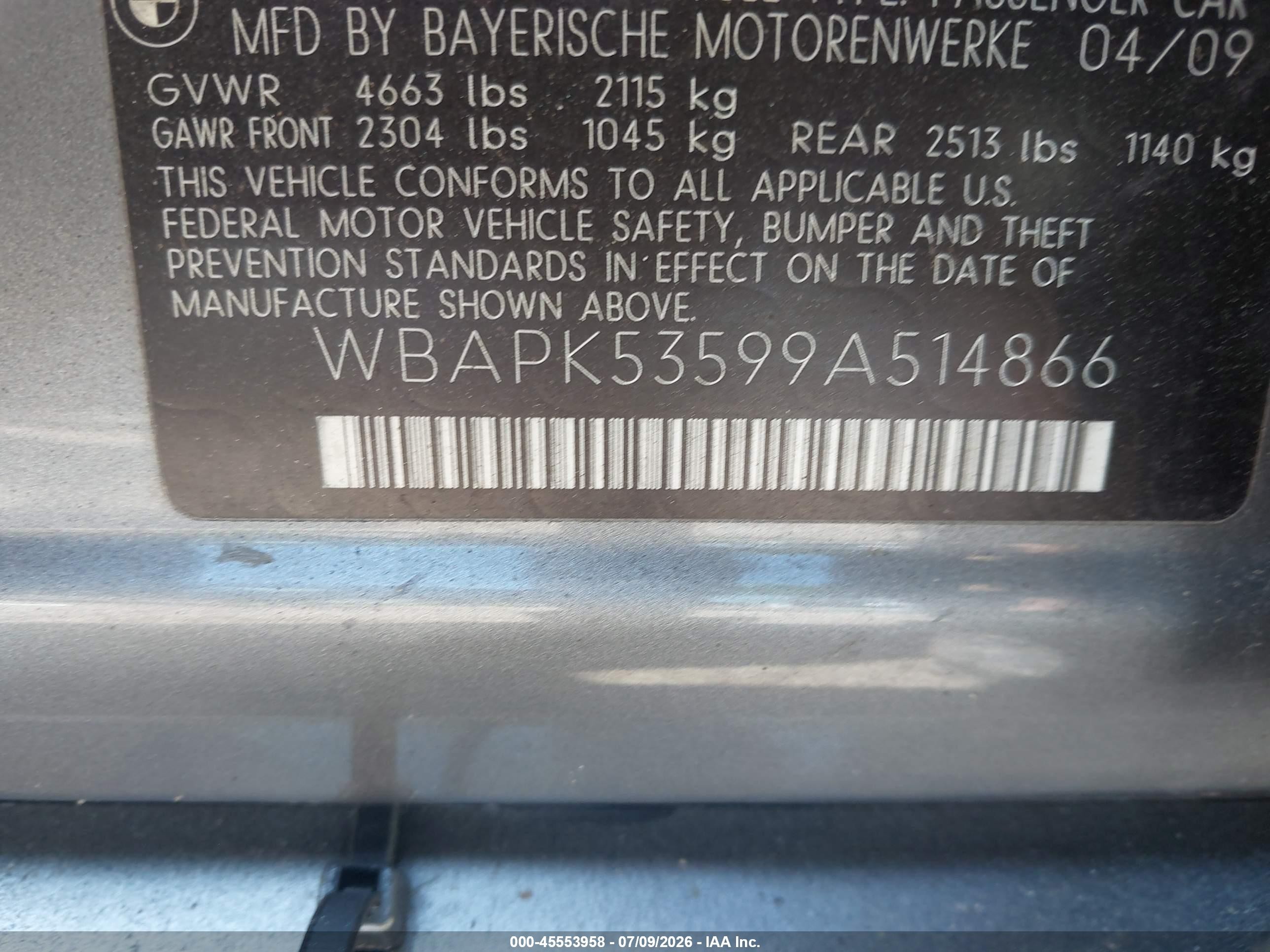 2009 Bmw 328i Xdrive Silver vin: WBAPK53599A514866
