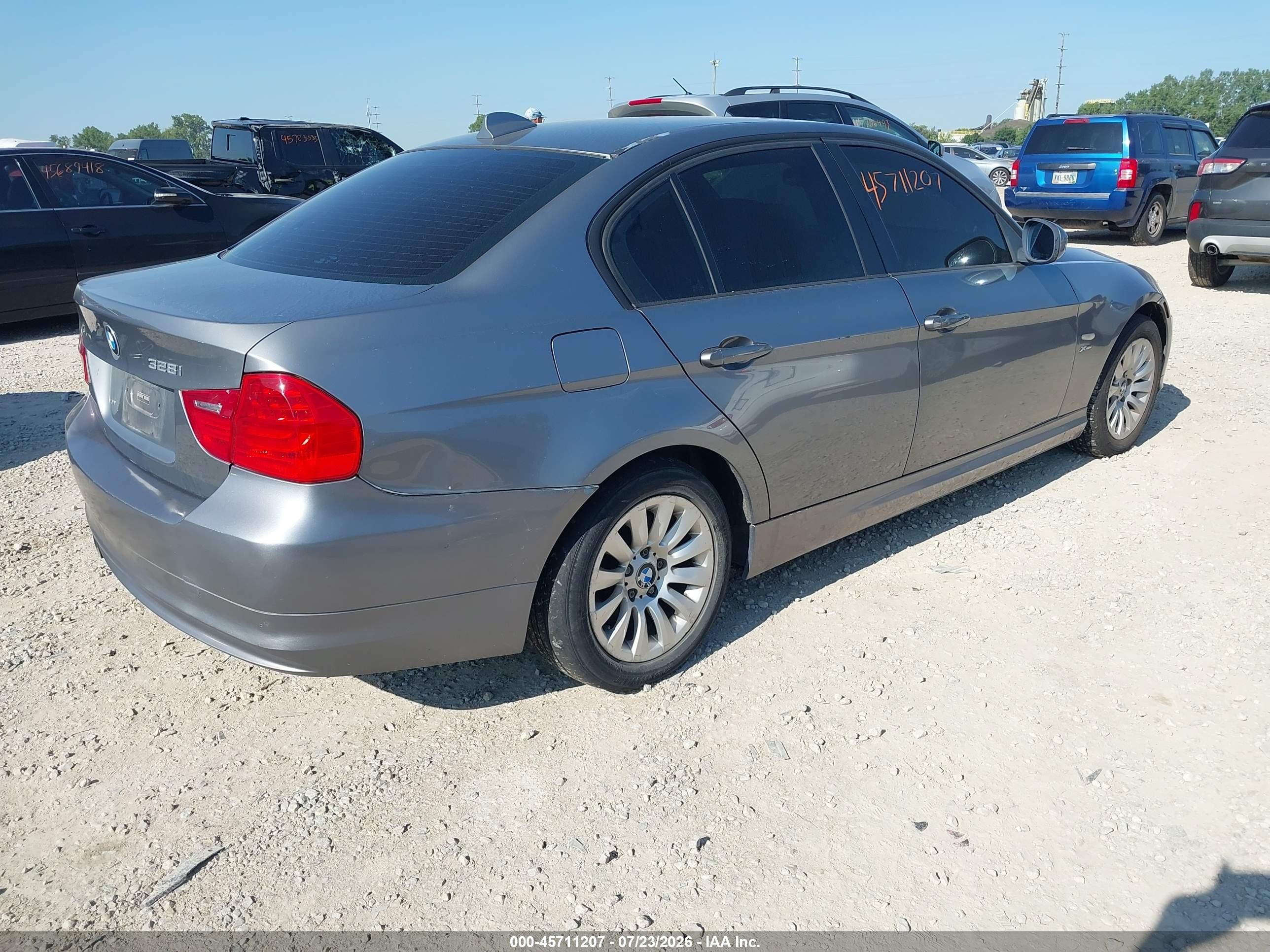 2009 Bmw 328i Xdrive Gray vin: WBAPK535X9A509594