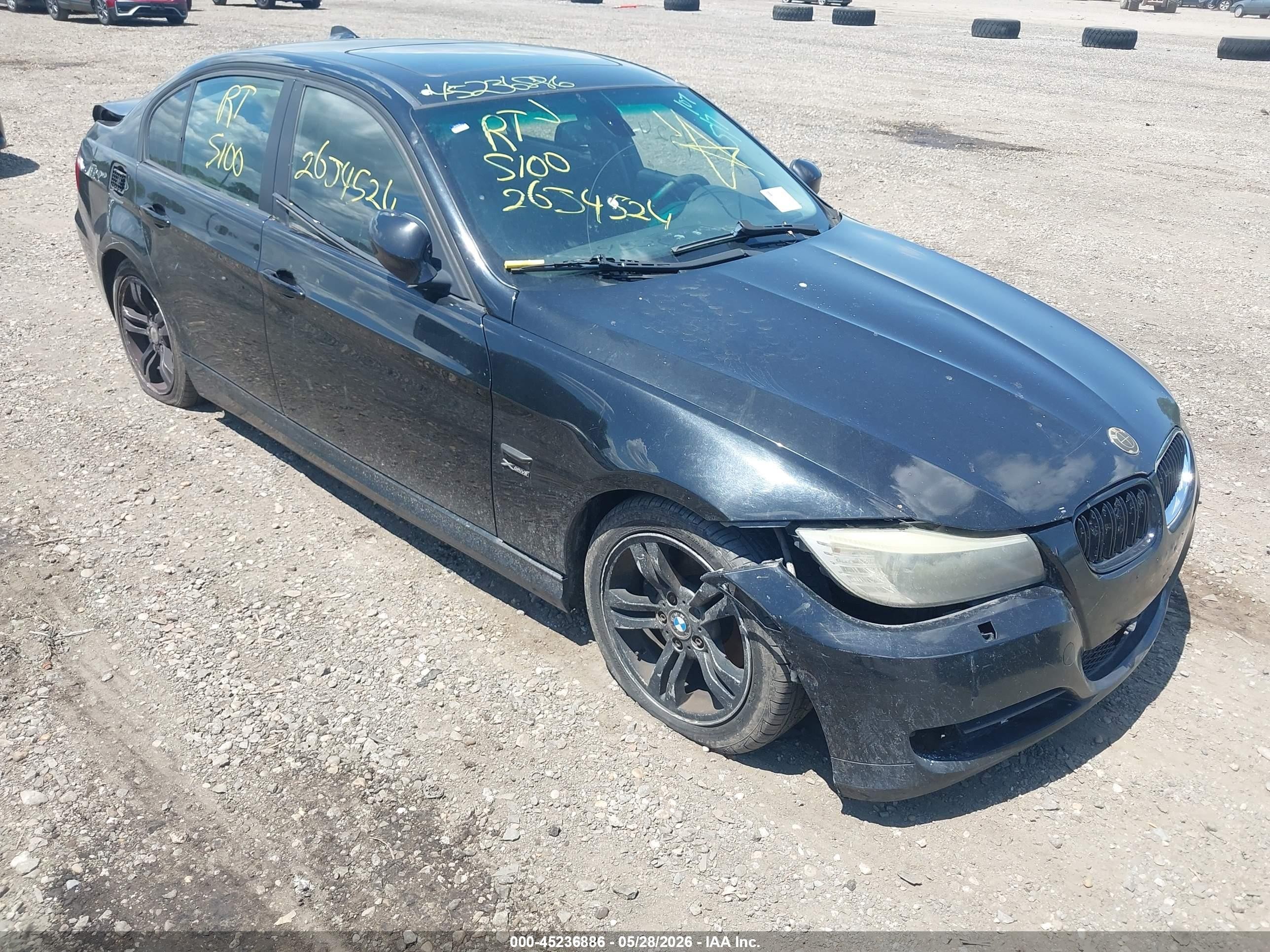 2009 Bmw 328i Xdrive Black vin: WBAPK535X9A513077