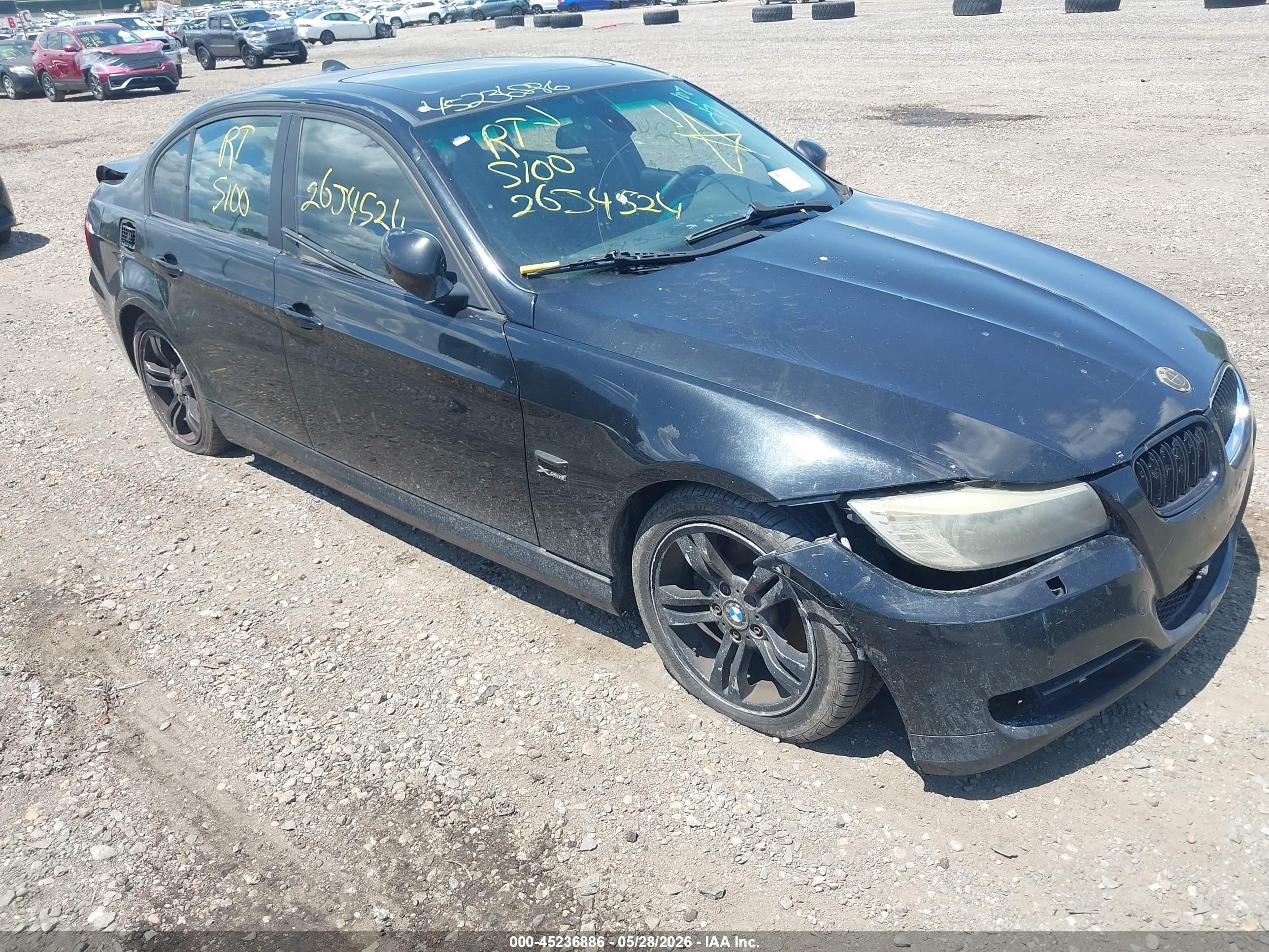 2009 Bmw 328i Xdrive Black vin: WBAPK535X9A513077