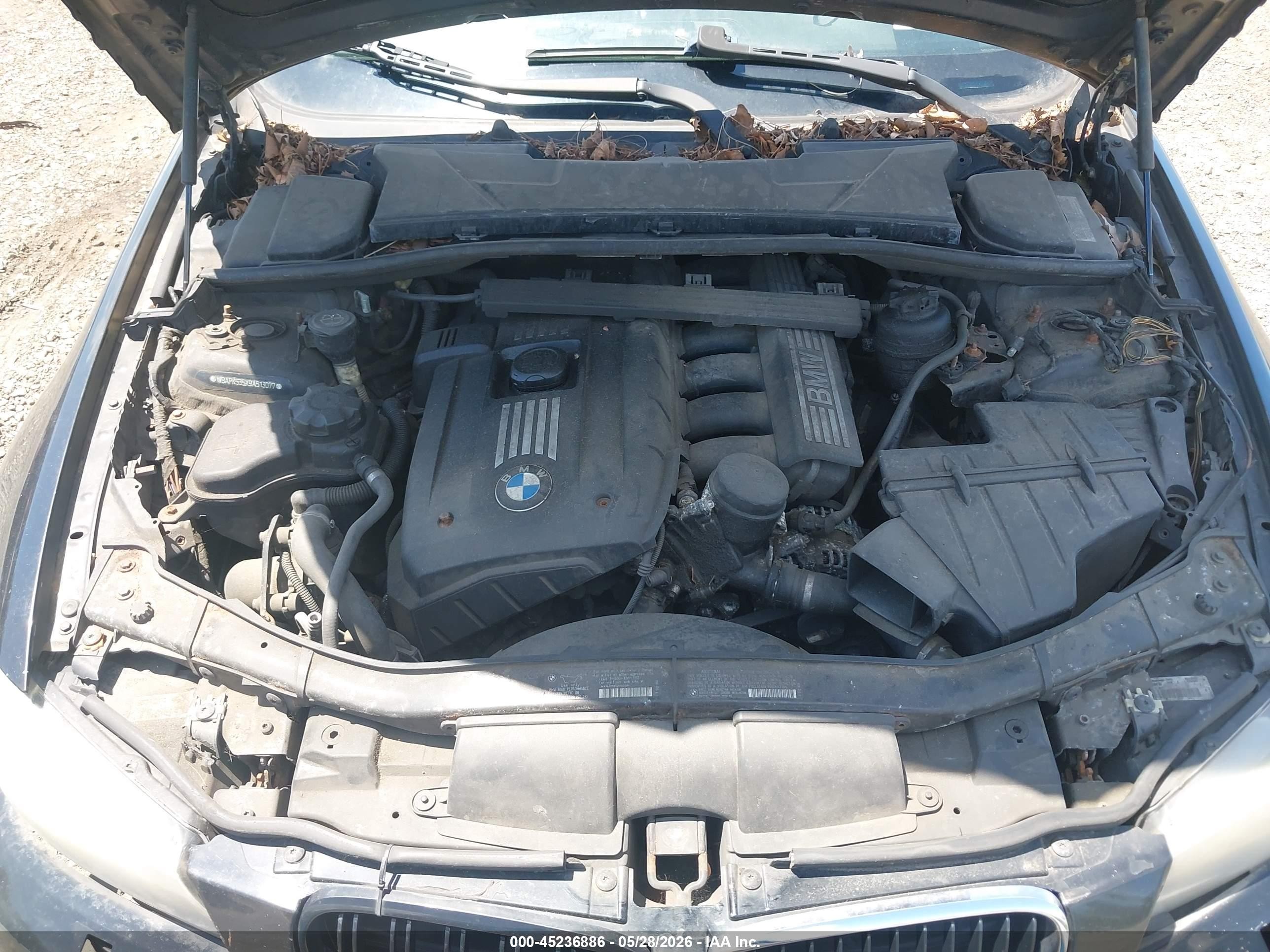 2009 Bmw 328i Xdrive Black vin: WBAPK535X9A513077