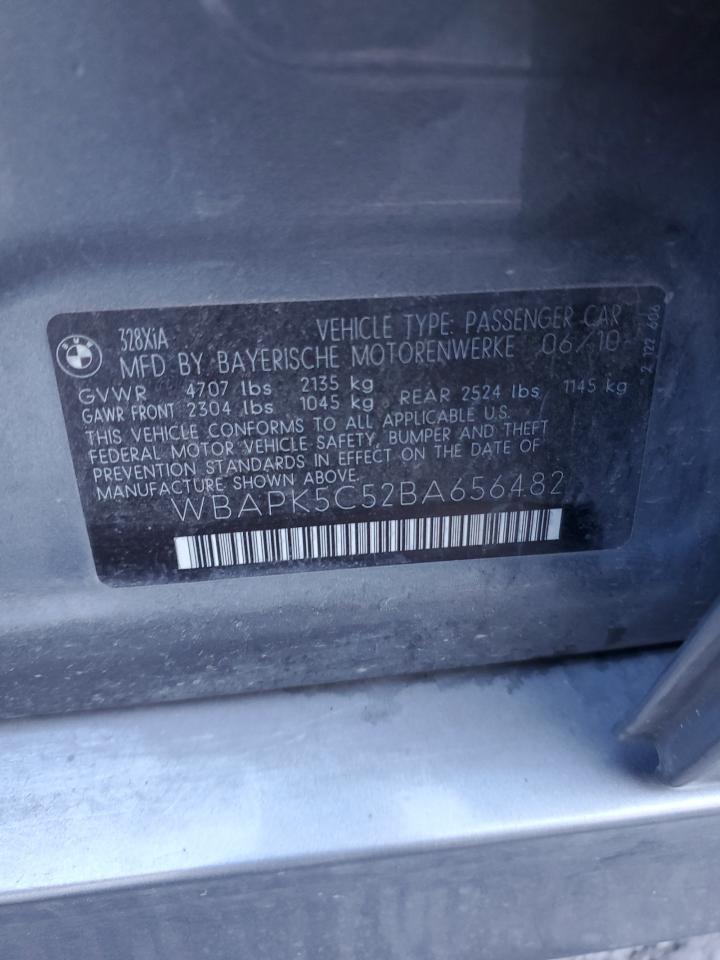2011 Bmw 328 Xi Sulev Charcoal vin: WBAPK5C52BA656482