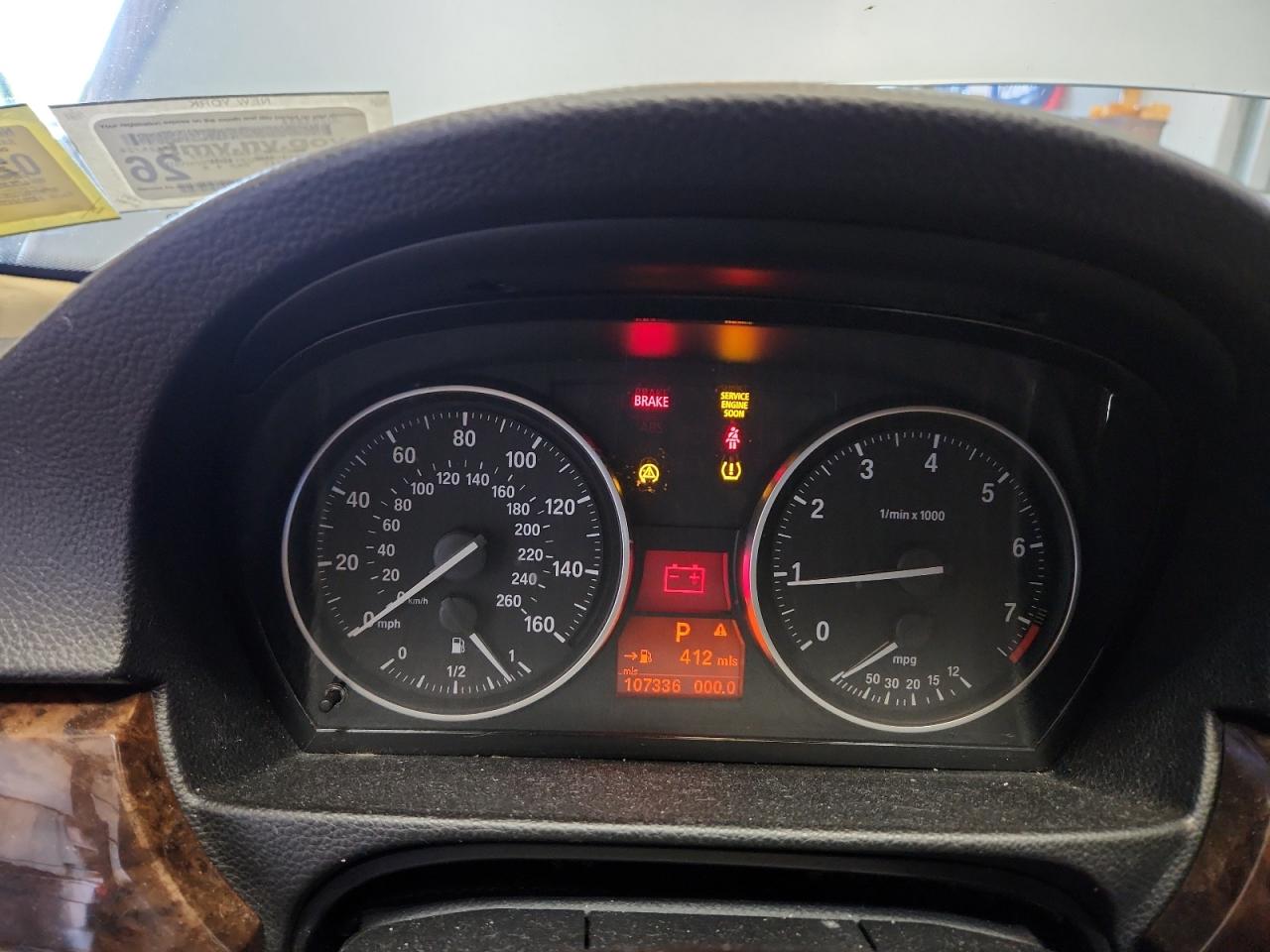 2010 Bmw 328 Xi Sulev Blue vin: WBAPK5C54AA653503 Damage: Warning Light - Engine, On, Unacceptable