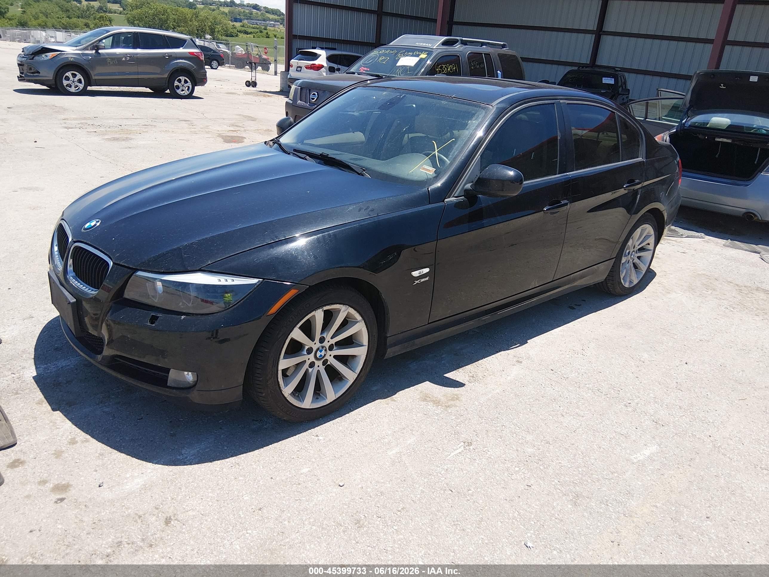 2011 Bmw 328i Xdrive Black vin: WBAPK5C54BF124539