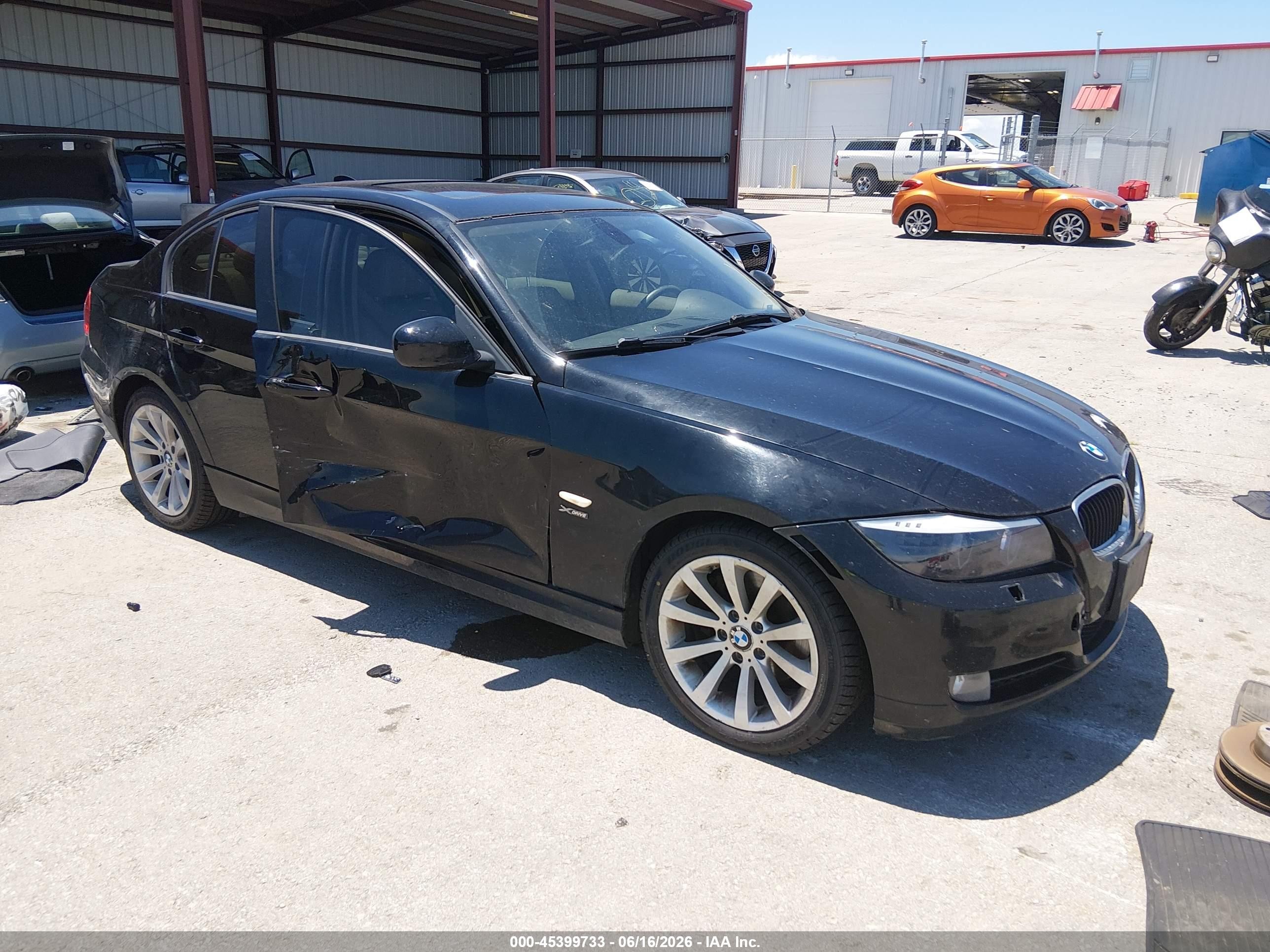 2011 Bmw 328i Xdrive Black vin: WBAPK5C54BF124539