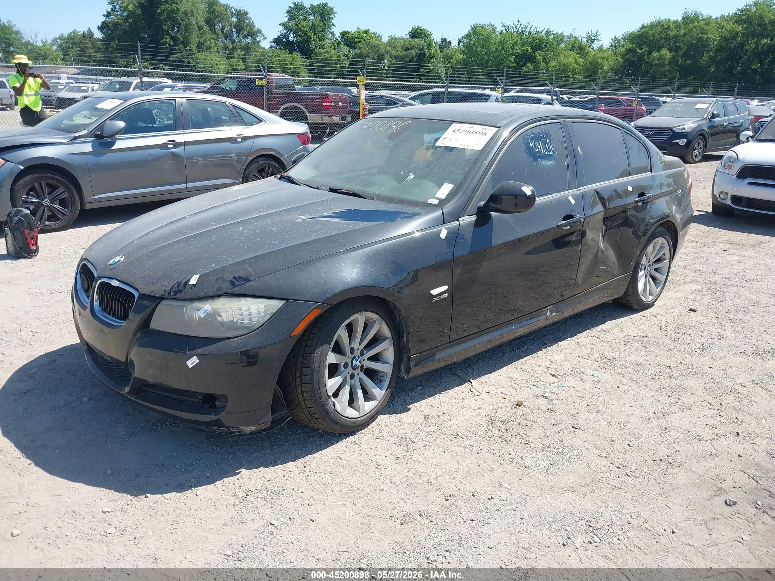 2011 Bmw 328i Xdrive Black vin: WBAPK5C54BF126839
