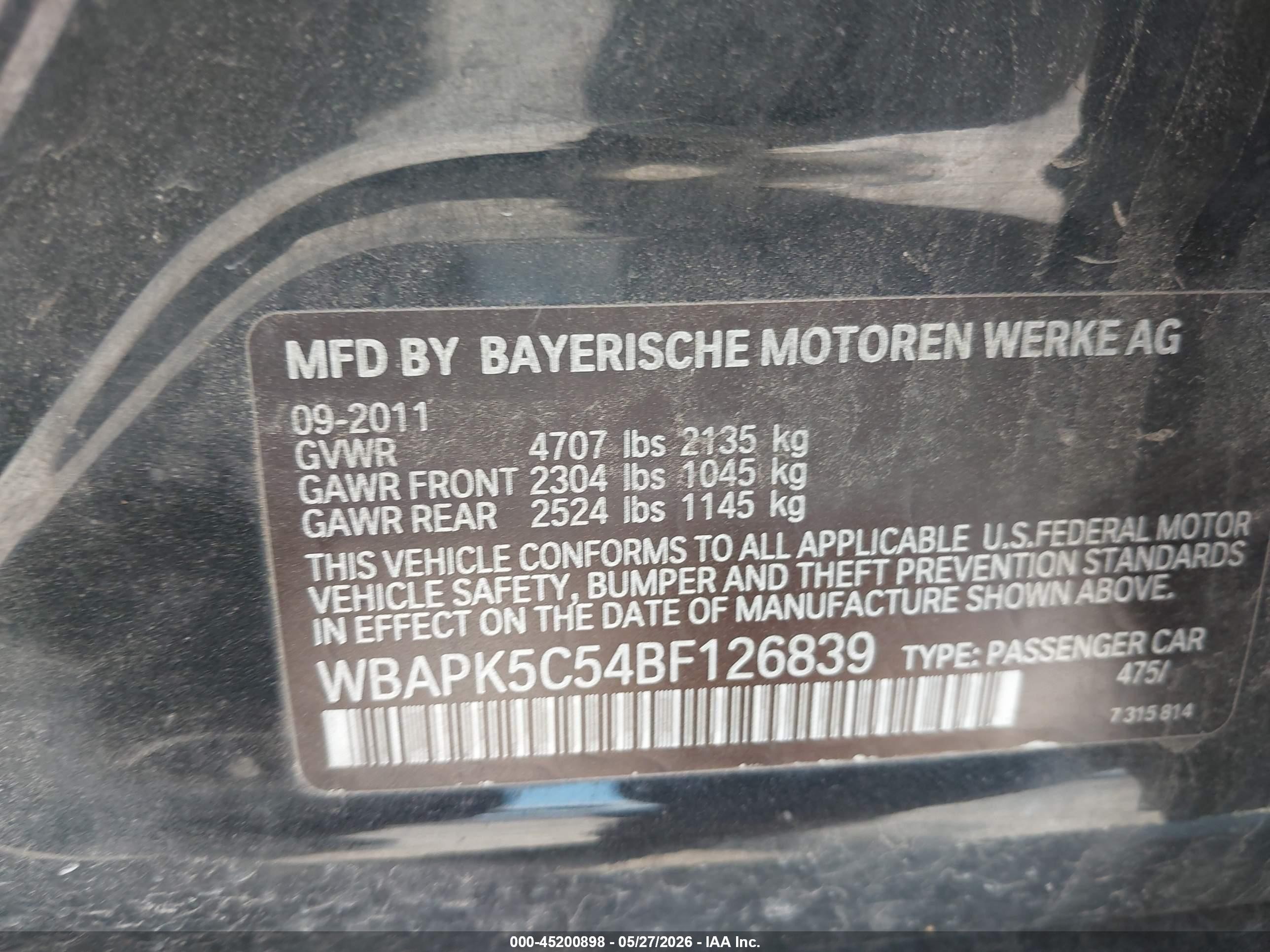 2011 Bmw 328i Xdrive Black vin: WBAPK5C54BF126839