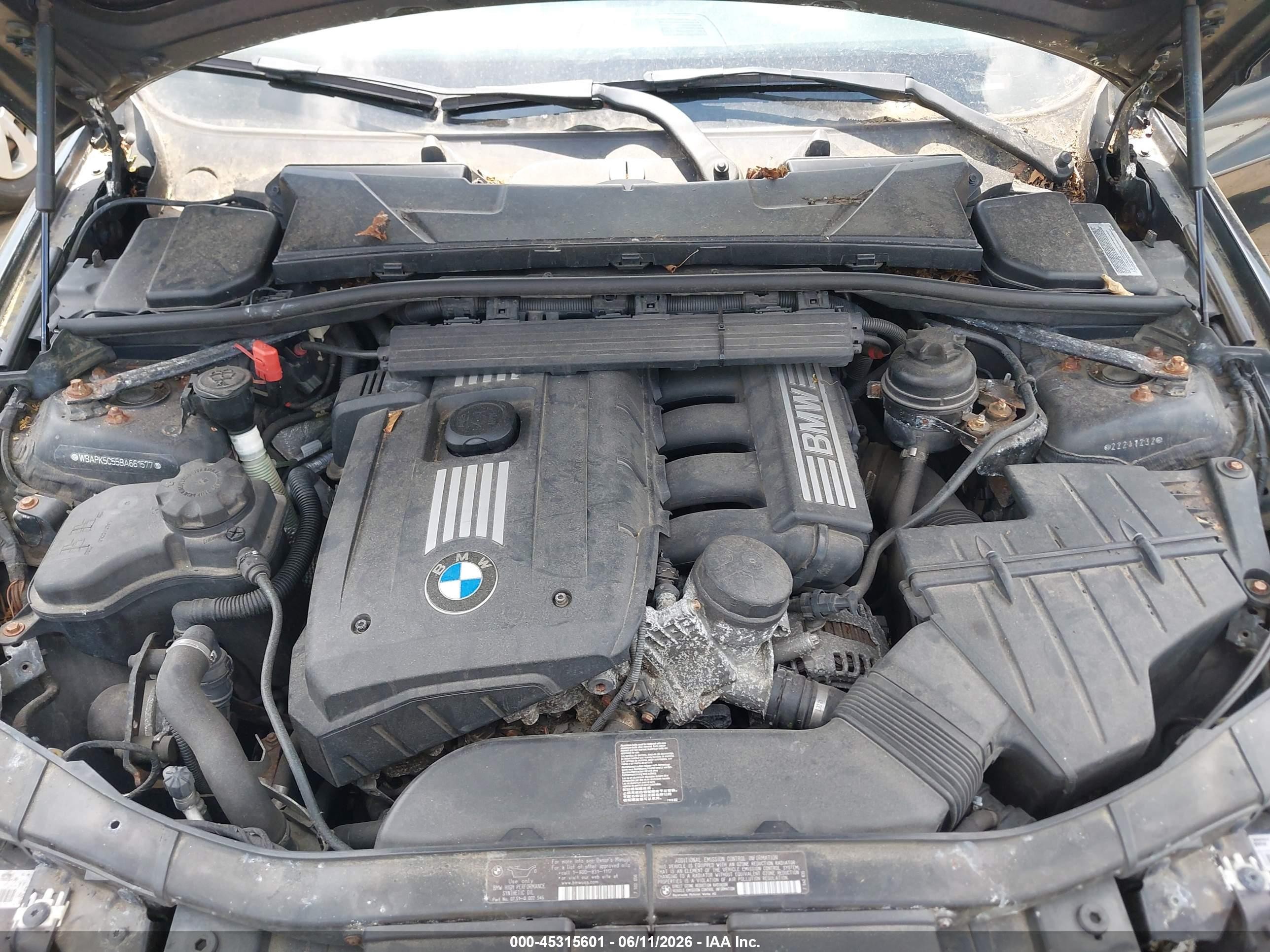 2011 Bmw 328i Xdrive Black vin: WBAPK5C55BA661577