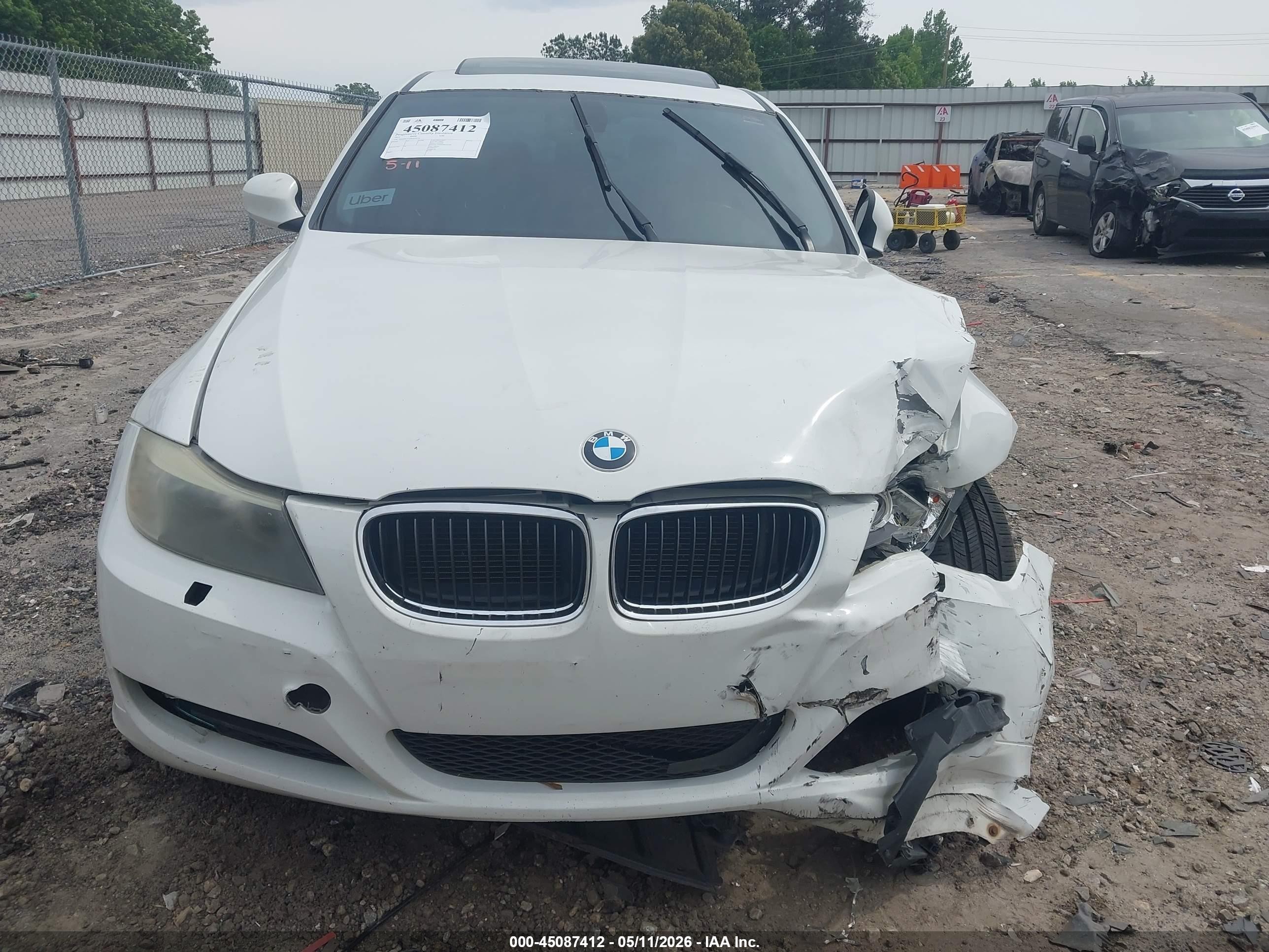 2011 Bmw 328i Xdrive White vin: WBAPK5C56BA659174