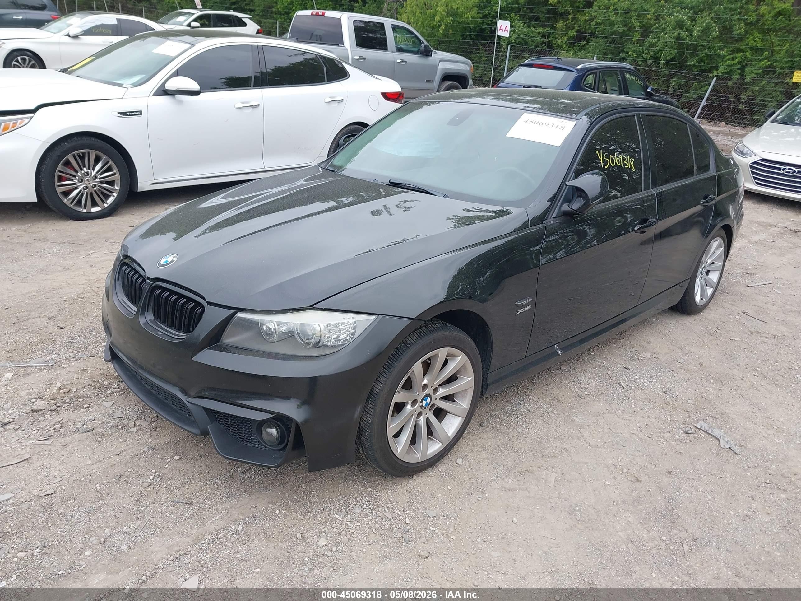 2011 Bmw 328i Xdrive Black vin: WBAPK5C57BA662147