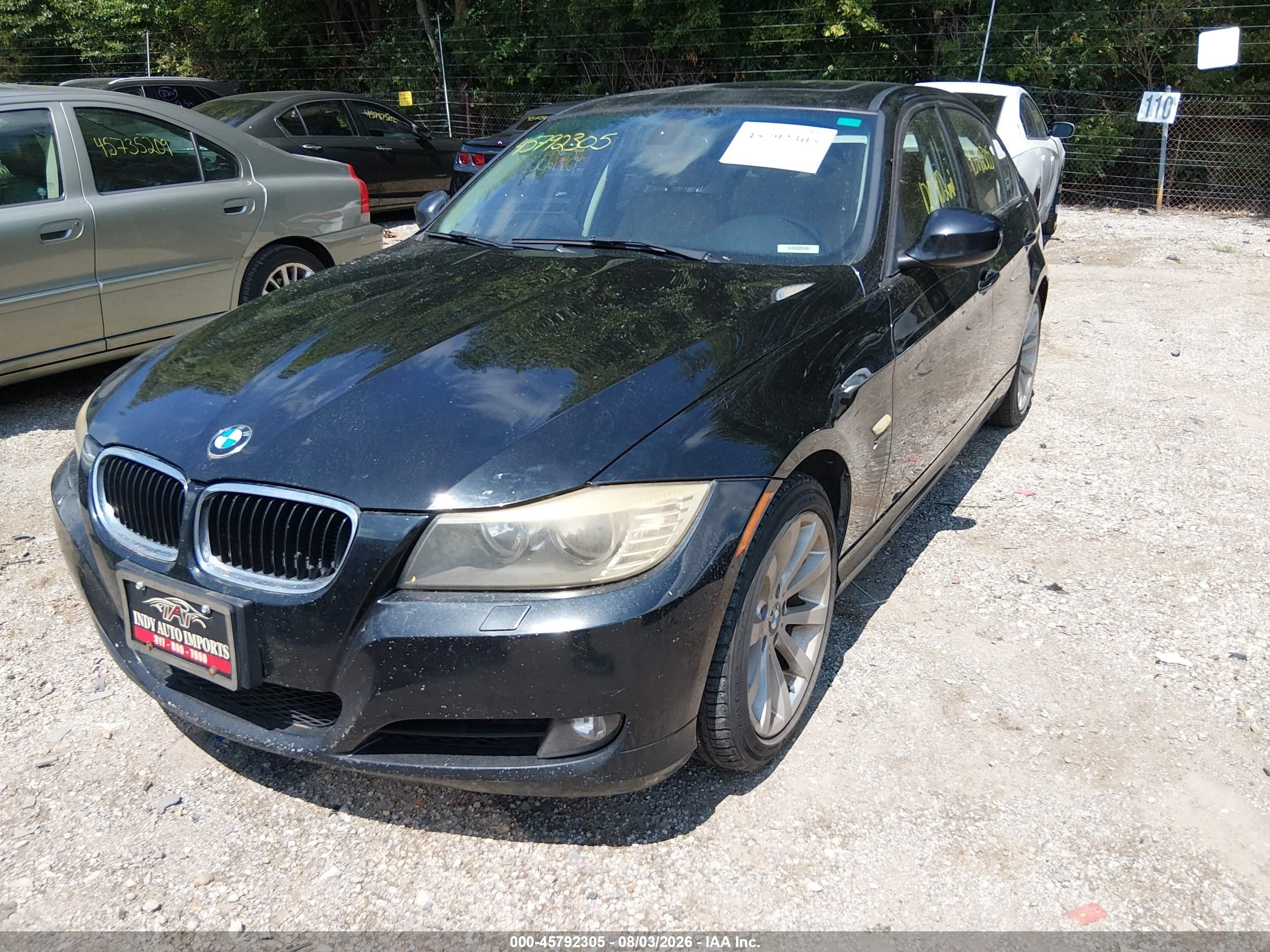 2011 Bmw 328i Xdrive Black vin: WBAPK5C58BA662335