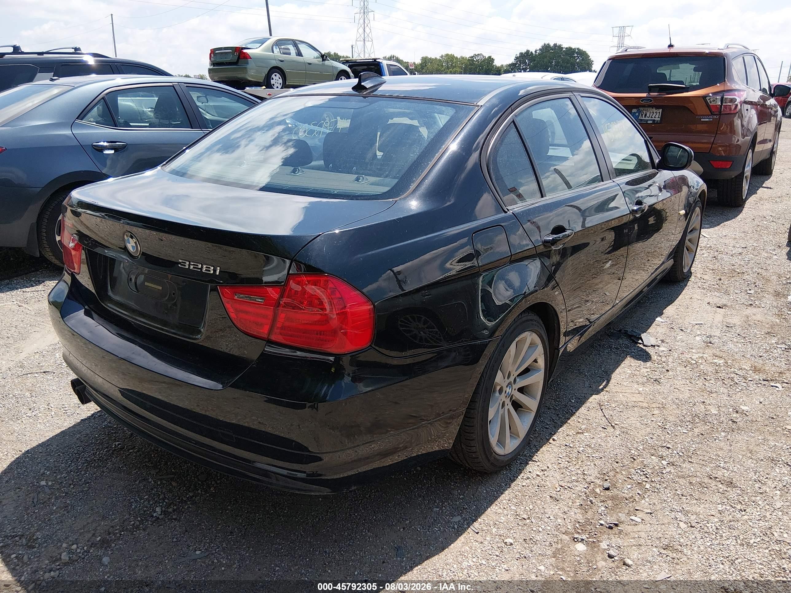 2011 Bmw 328i Xdrive Black vin: WBAPK5C58BA662335