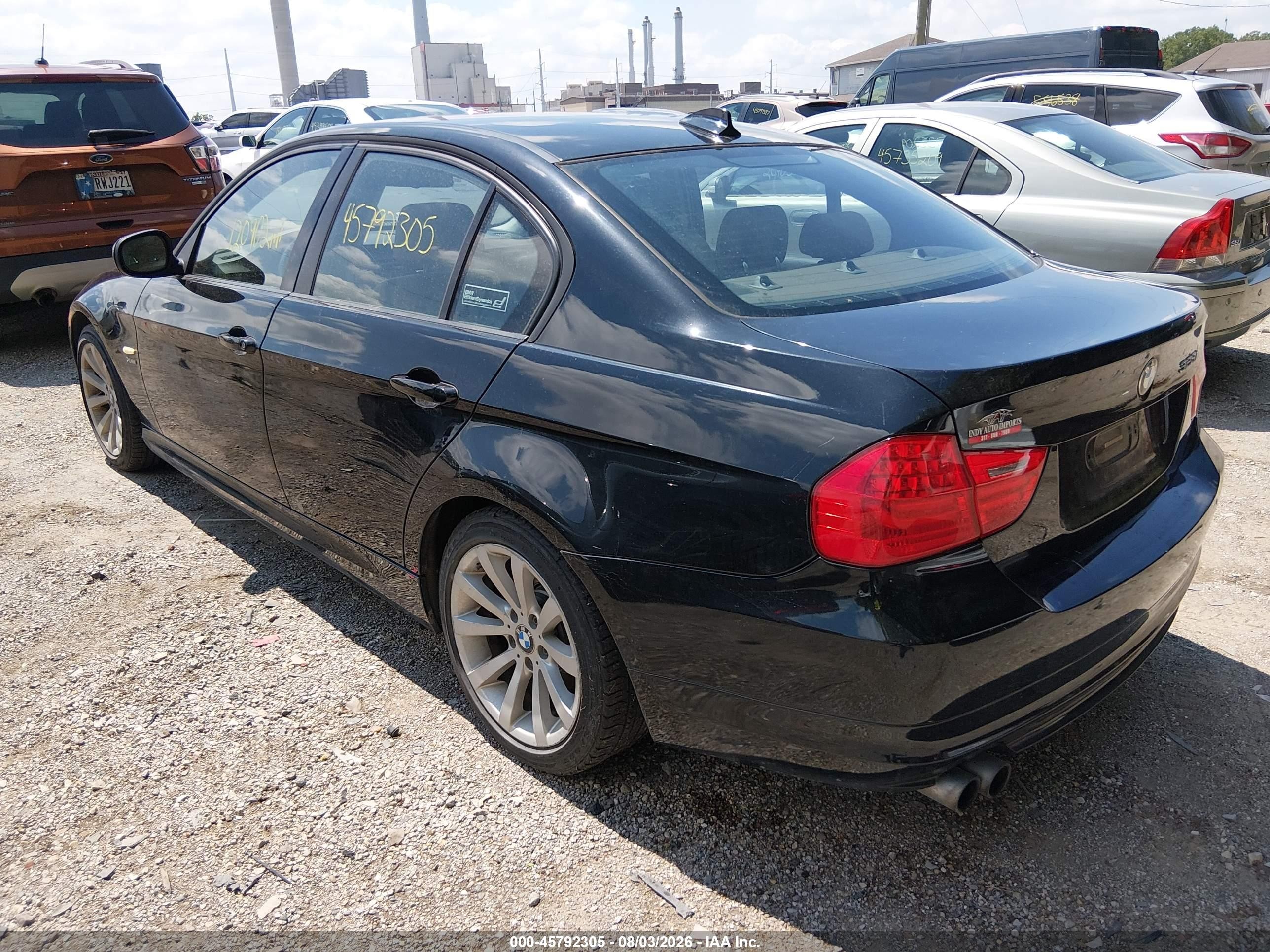 2011 Bmw 328i Xdrive Black vin: WBAPK5C58BA662335