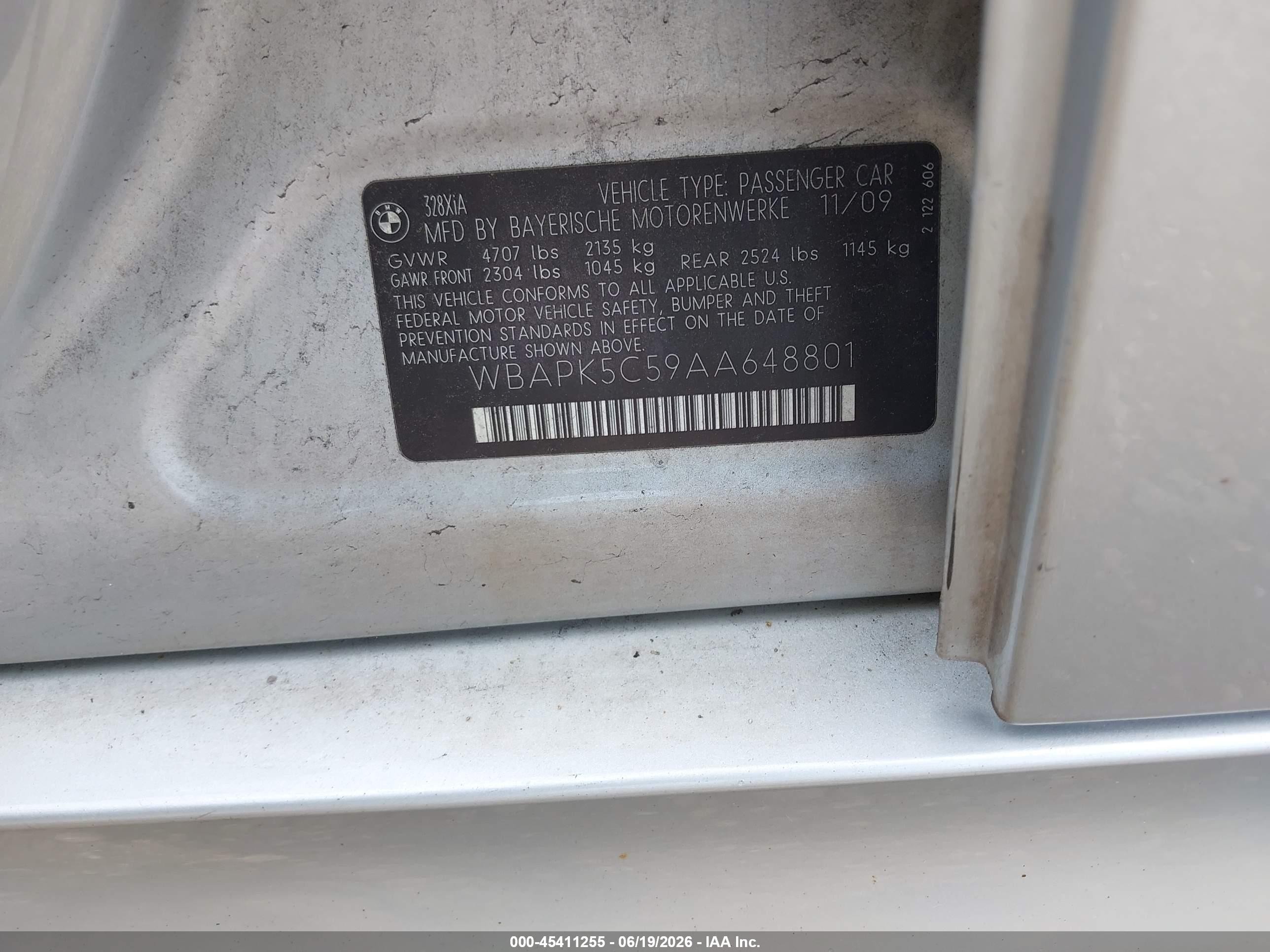 2010 Bmw 328i Xdrive Gray vin: WBAPK5C59AA648801