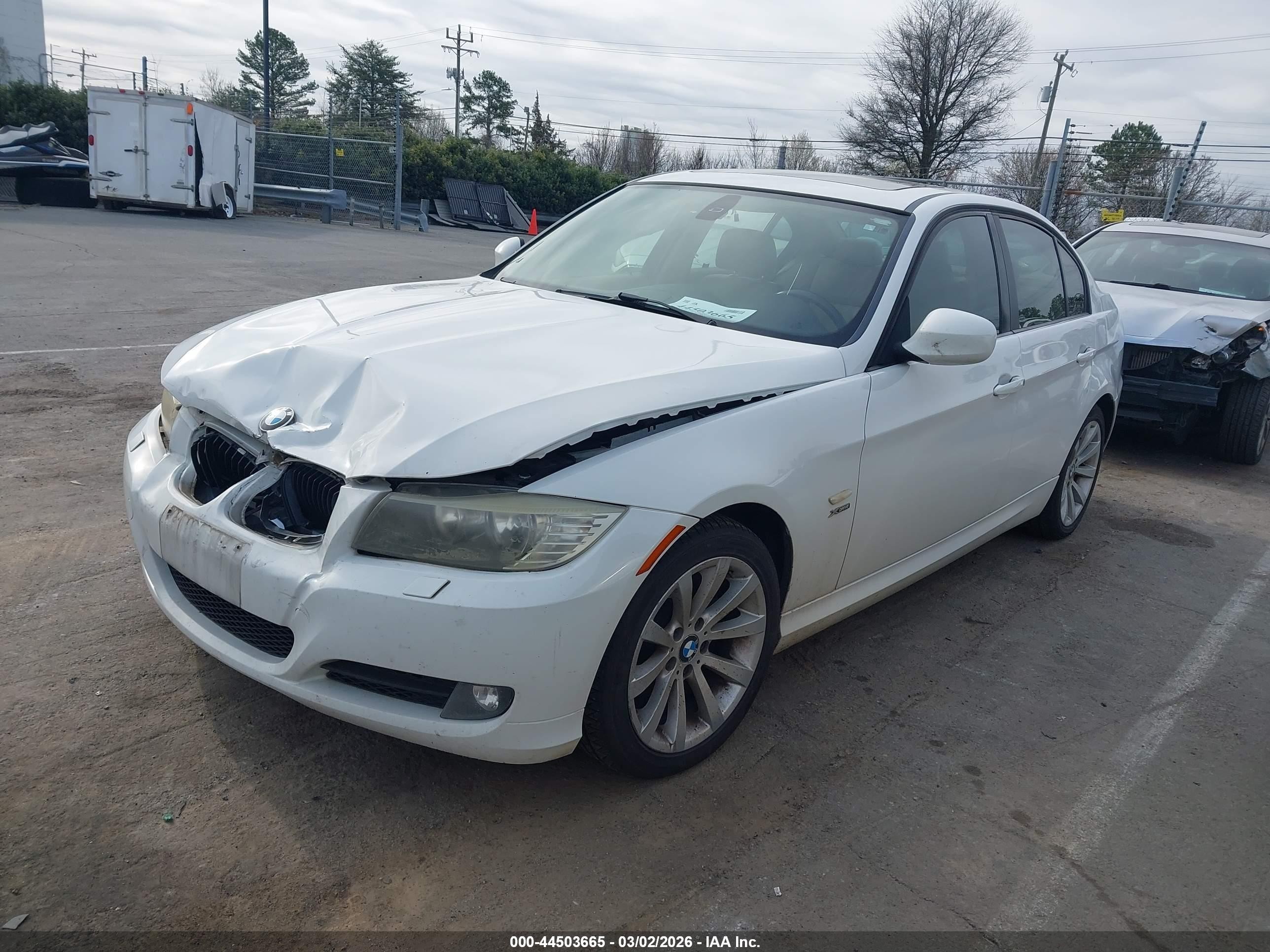 2011 Bmw 328i Xdrive White vin: WBAPK5C59BA662408