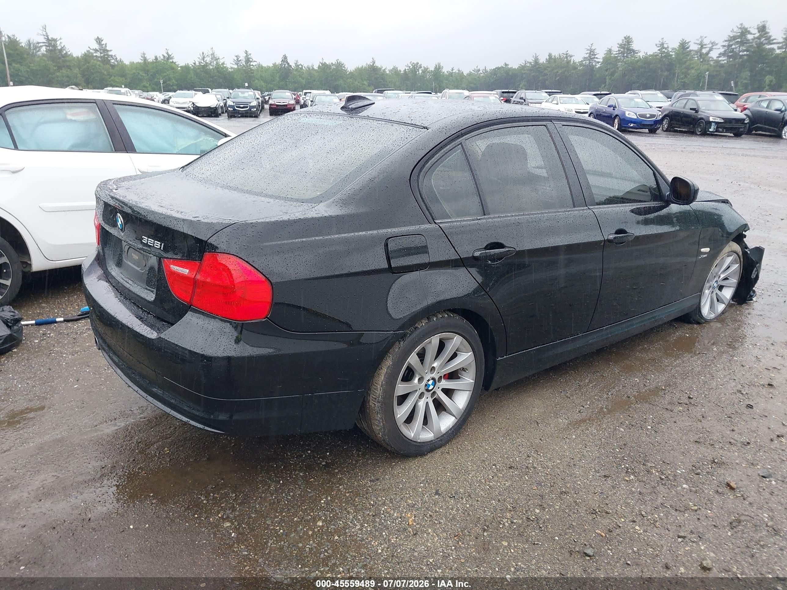 2011 Bmw 328i Xdrive Black vin: WBAPK5C59BF127498