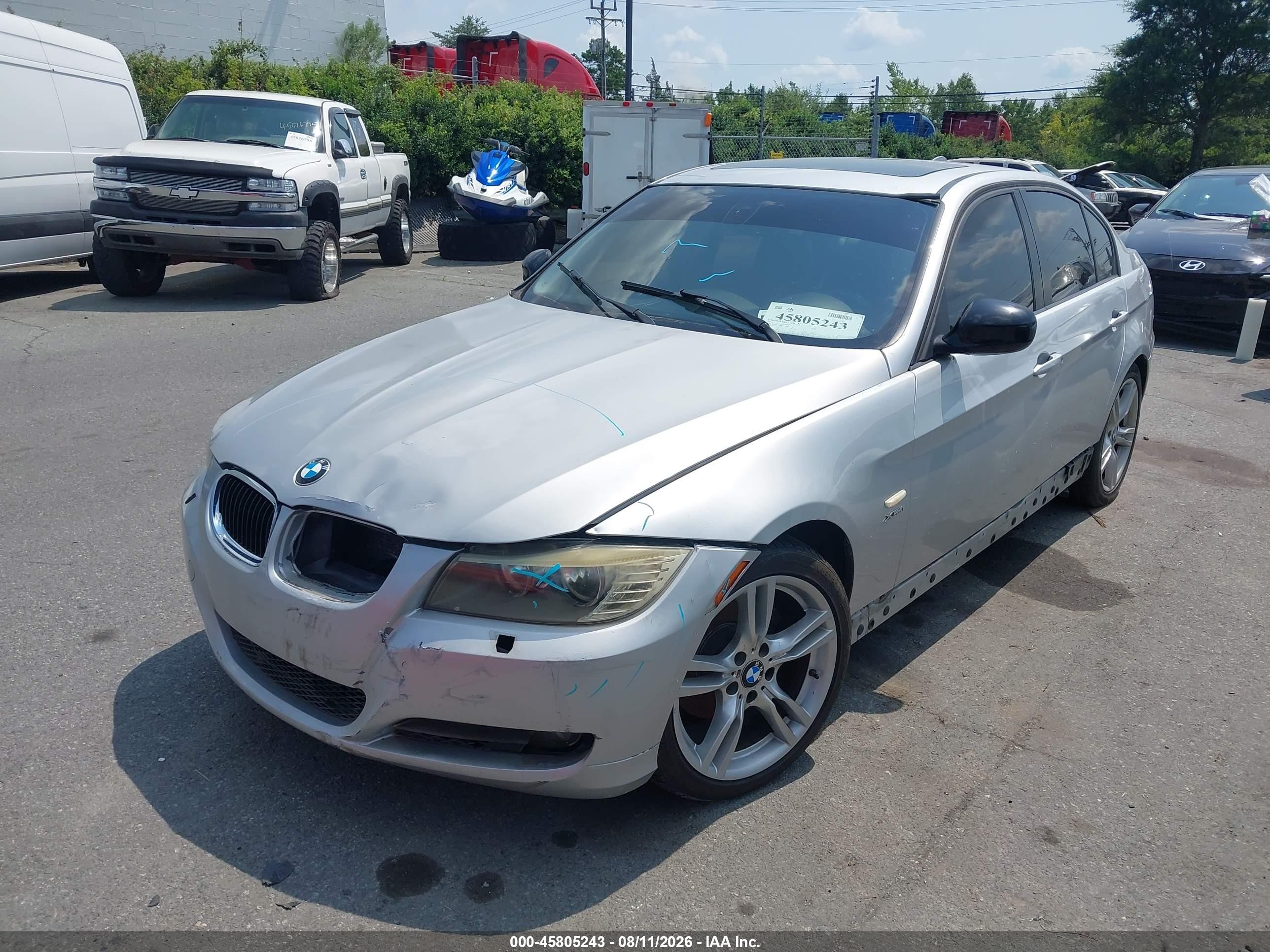 2011 Bmw 328i Xdrive Gray vin: WBAPK5G54BNN30093