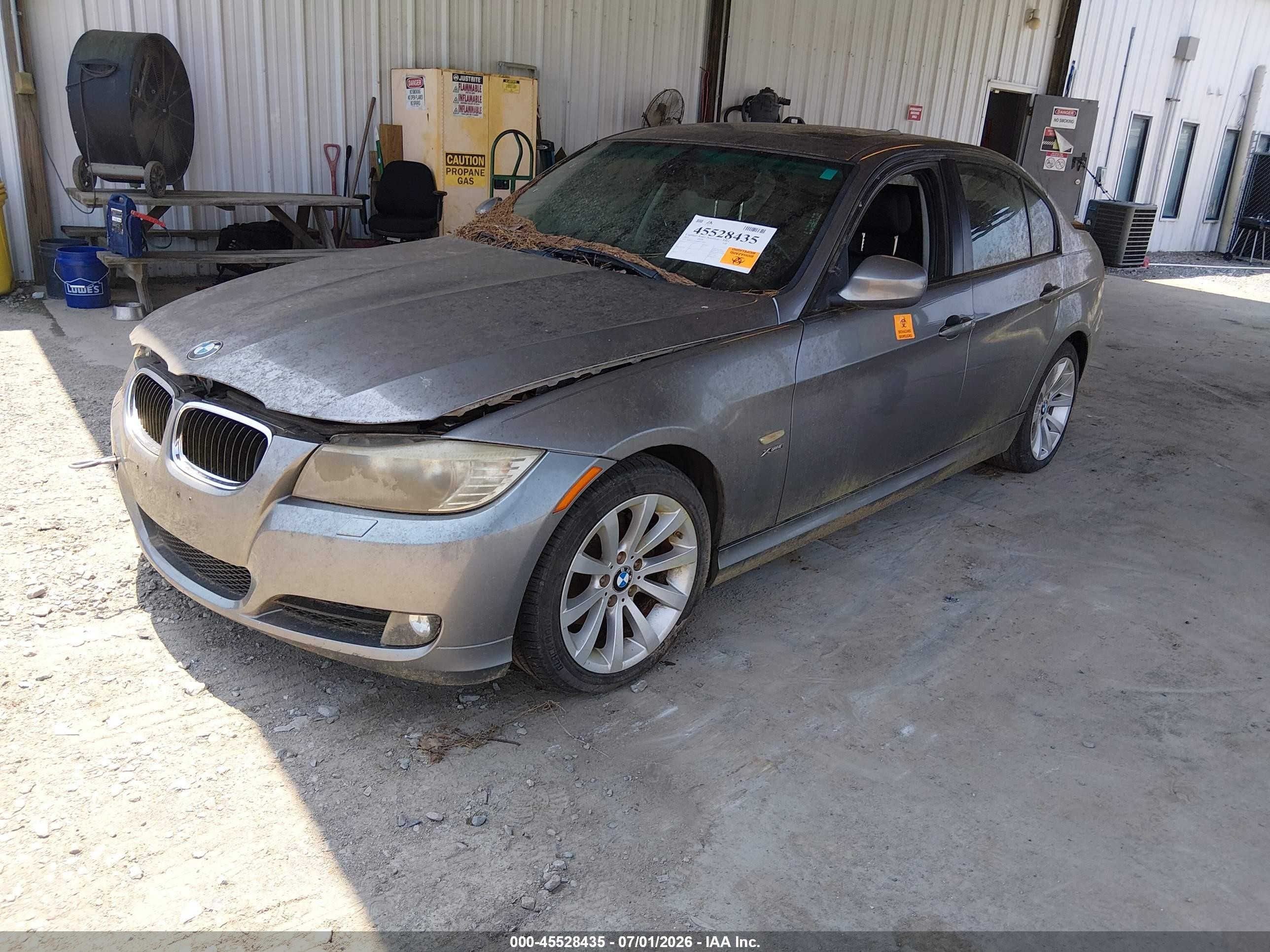 2011 Bmw 328i Xdrive Gray vin: WBAPK5G55BNN30829