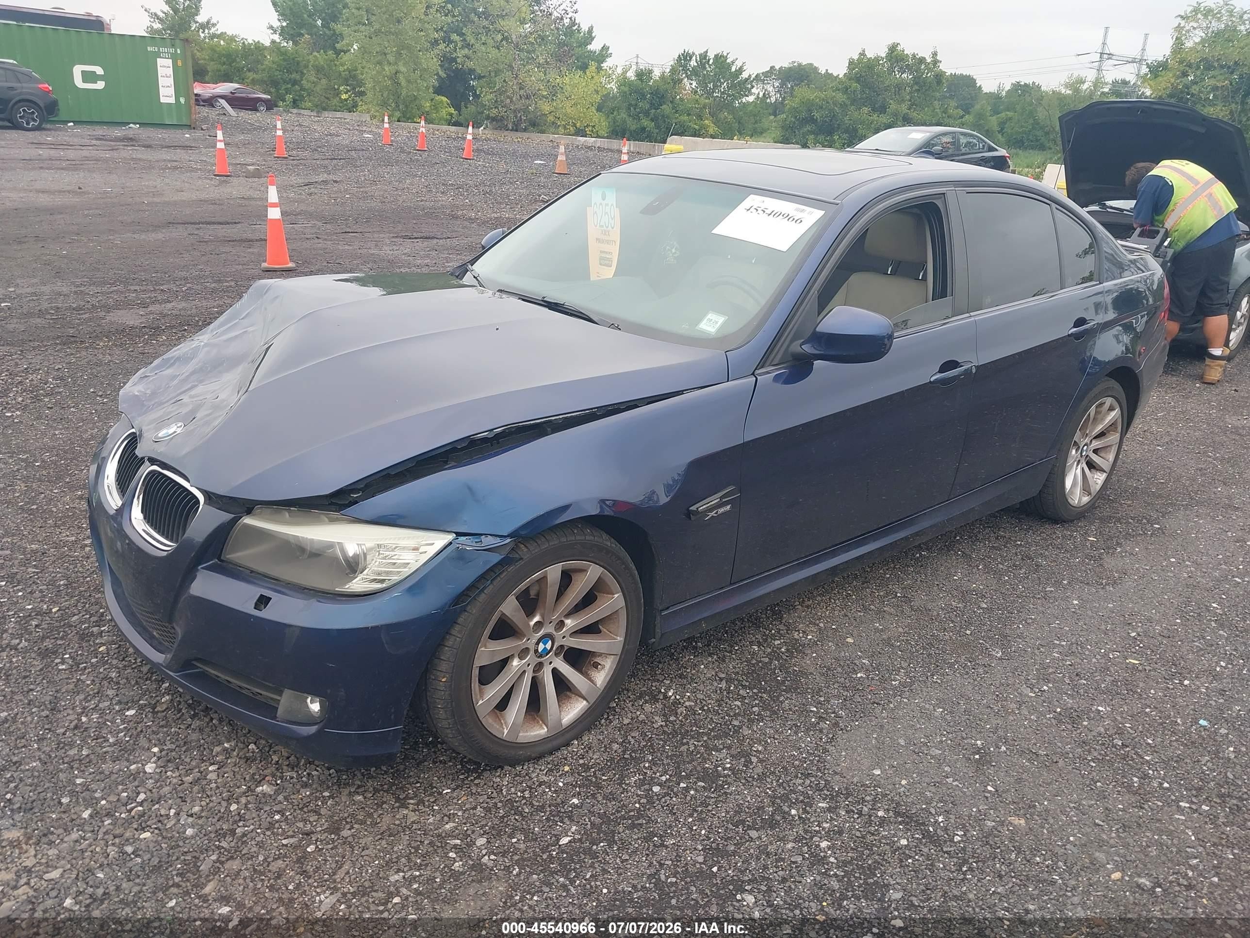 2011 Bmw 328i Xdrive Blue vin: WBAPK5G56BNN28944