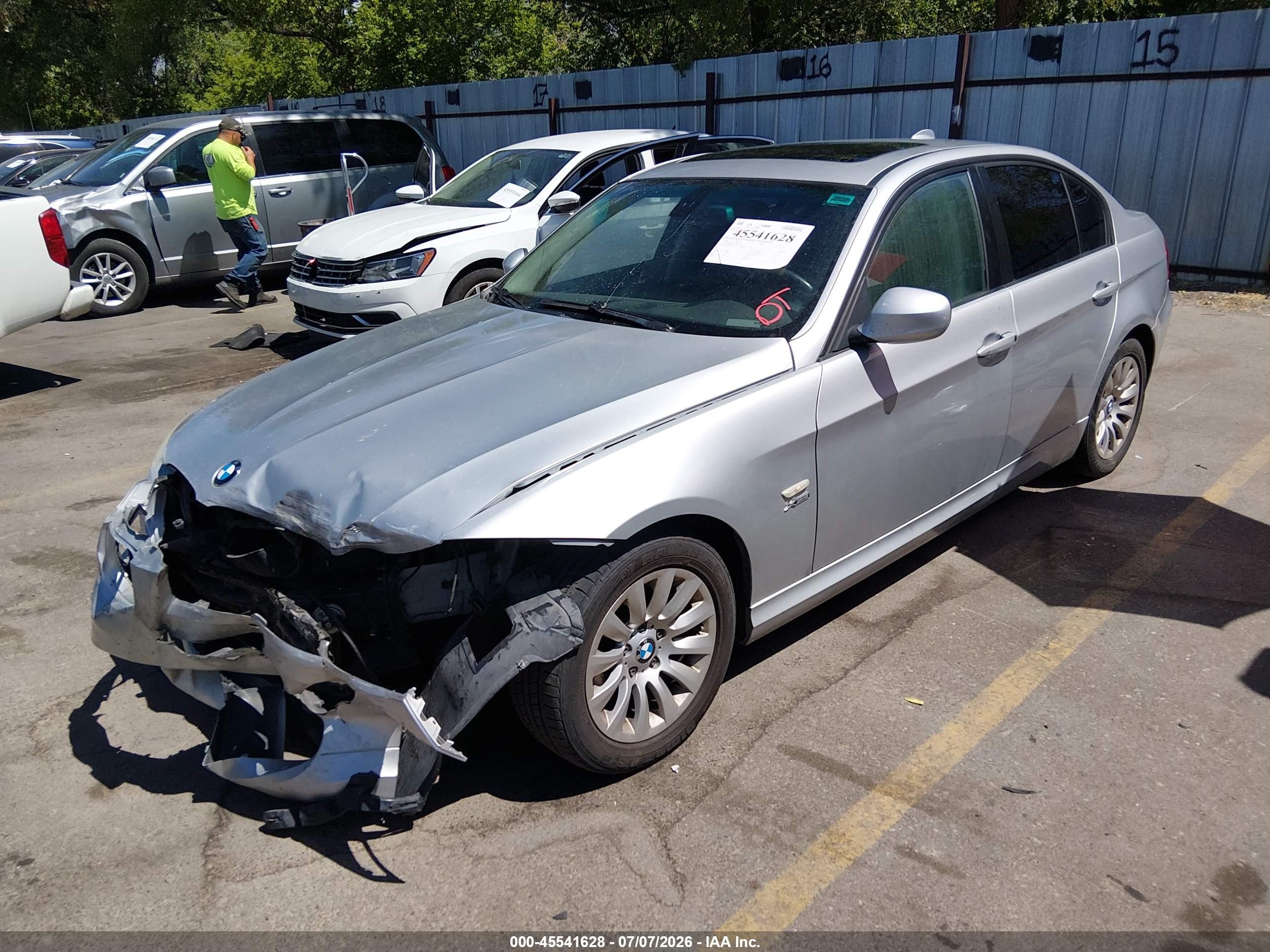 2009 Bmw 328i Xdrive Silver vin: WBAPK73509A451992