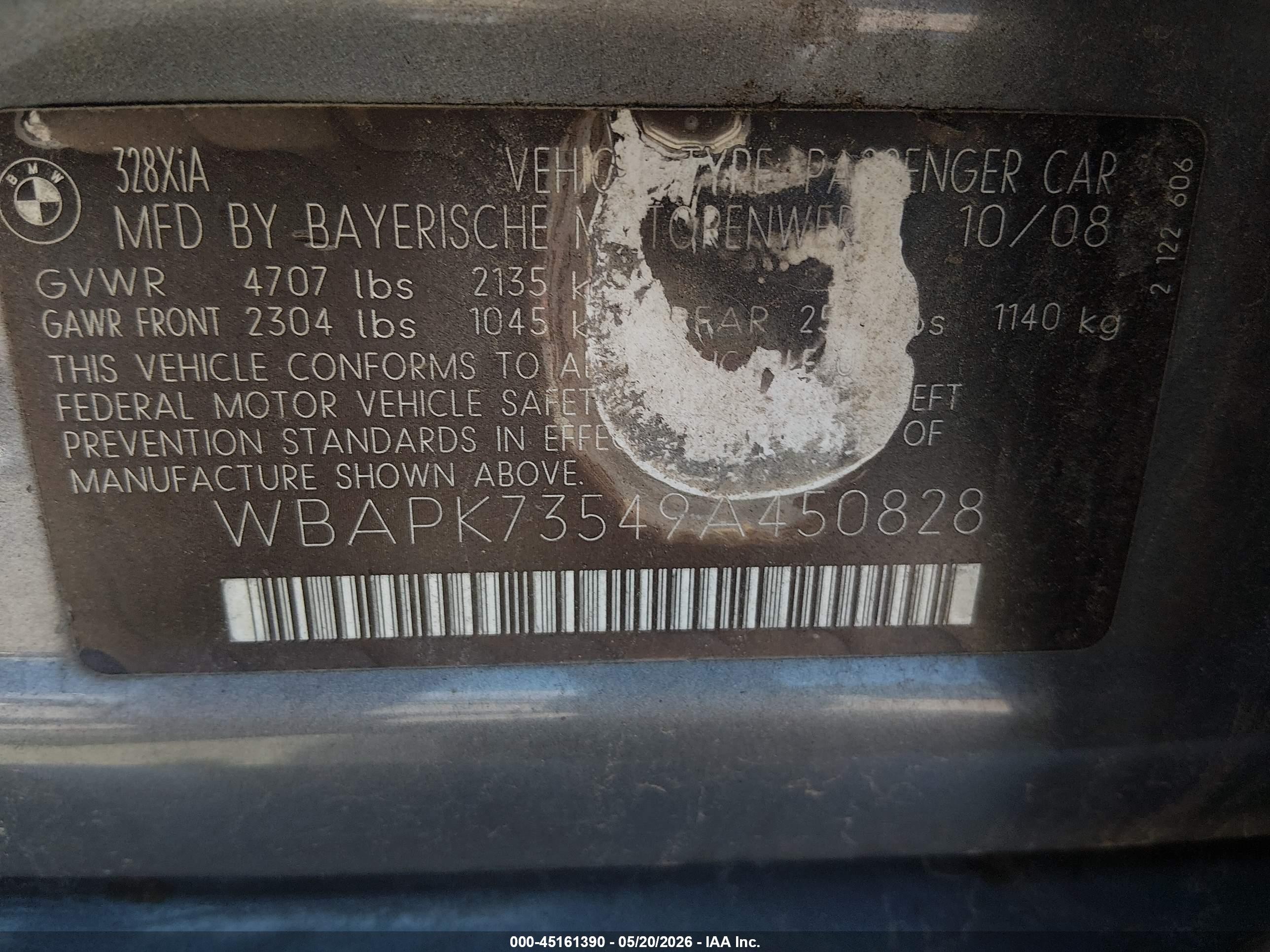 2009 Bmw 328i Xdrive Gray vin: WBAPK73549A450828