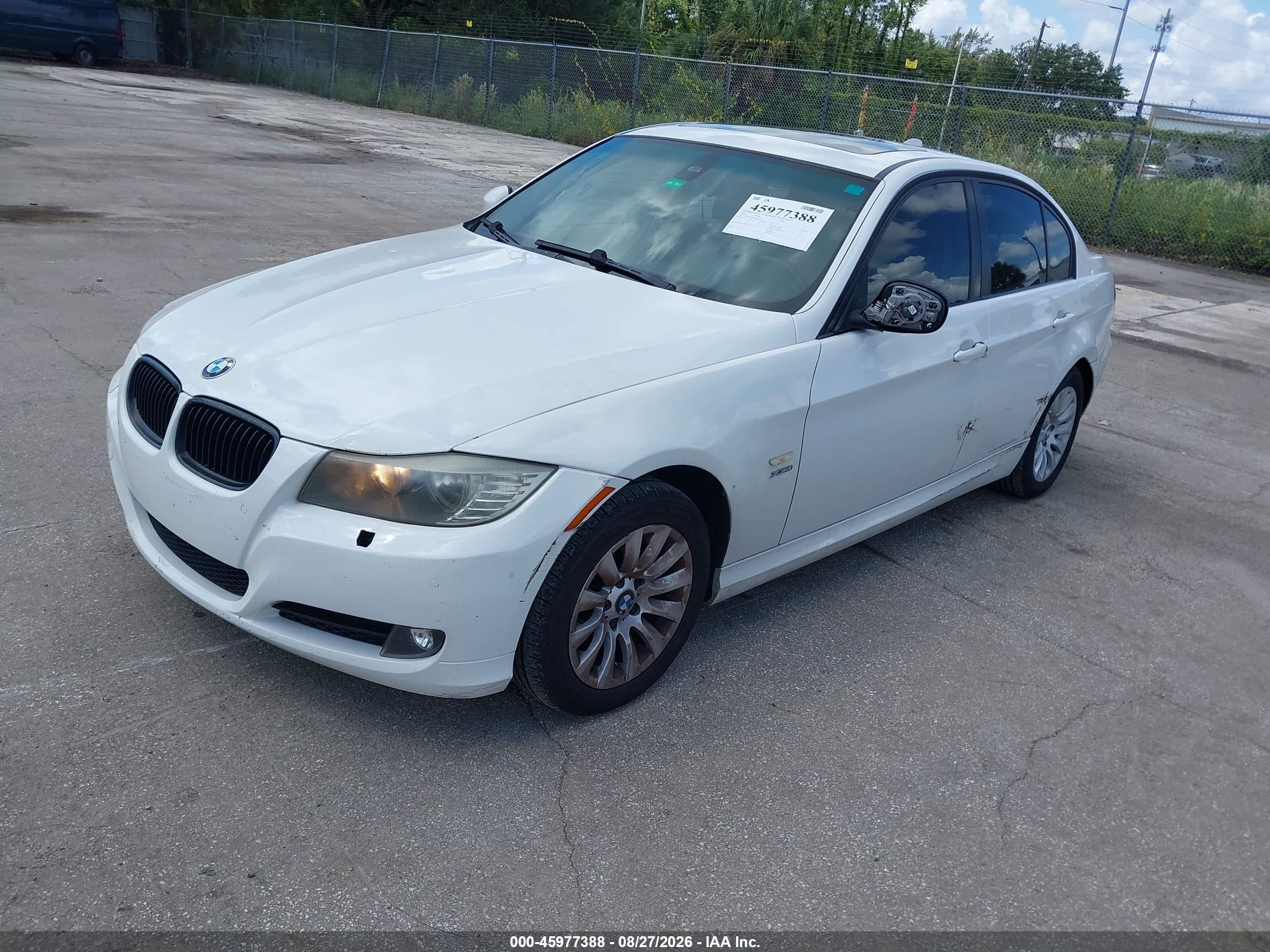 2009 Bmw 328i Xdrive White vin: WBAPK73569A465119