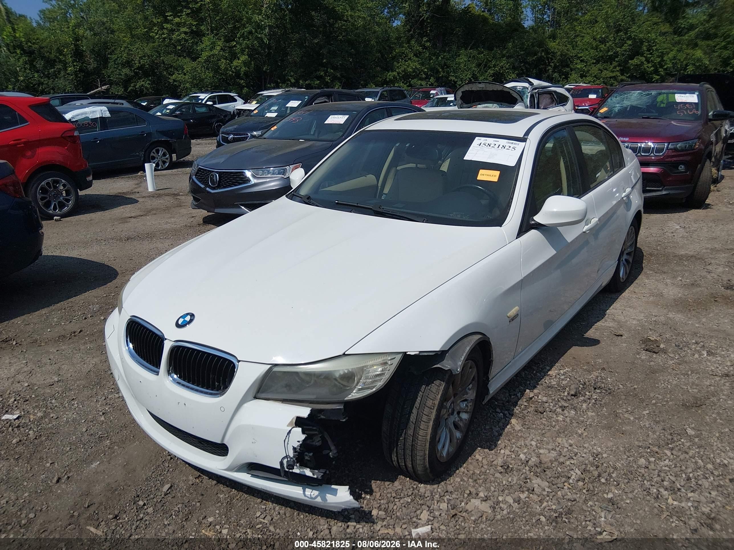2009 Bmw 328i Xdrive White vin: WBAPK73589A450878