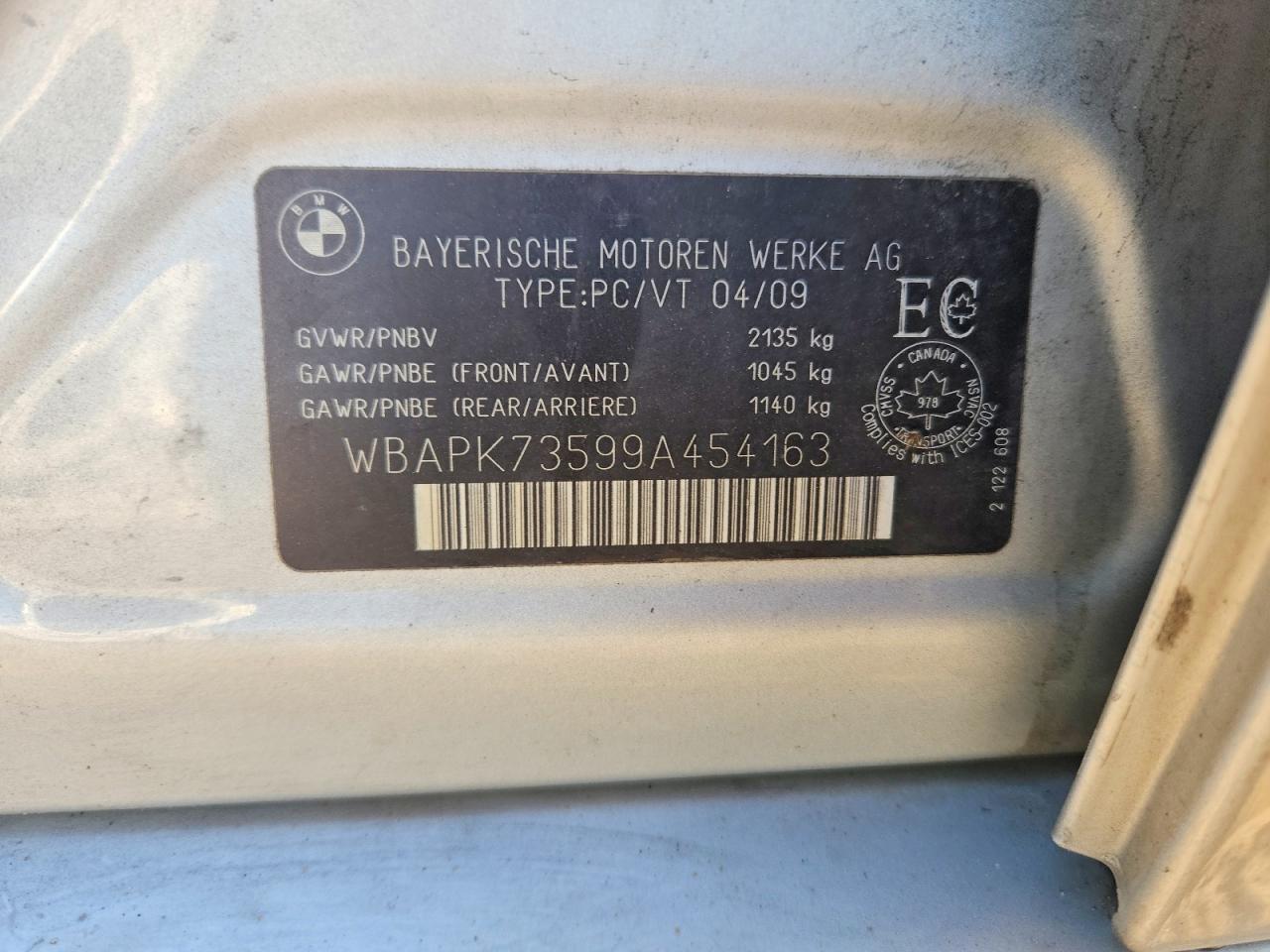 2009 Bmw 328 Xi Silver vin: WBAPK73599A454163