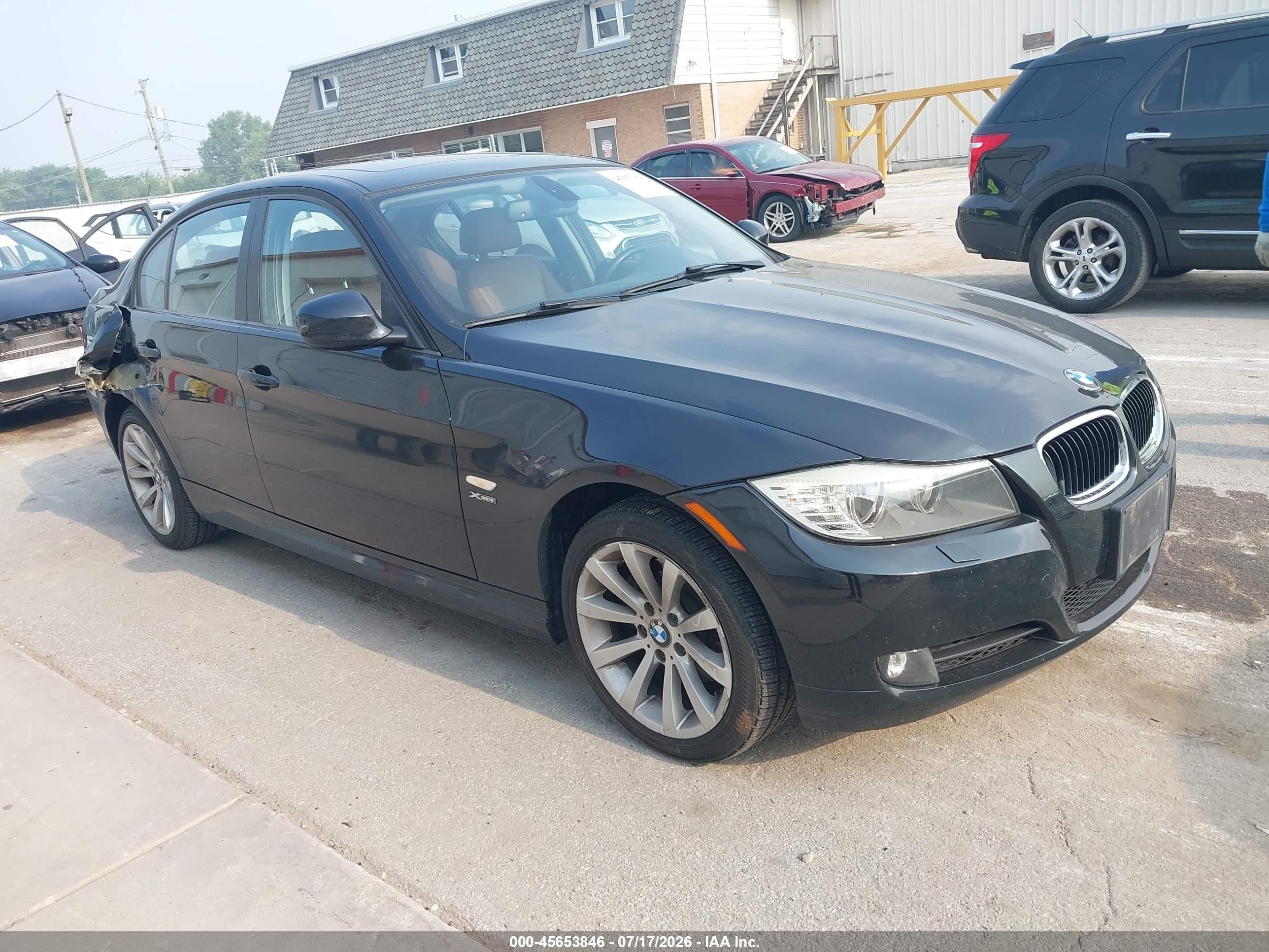 2011 Bmw 328i Xdrive Black vin: WBAPK7C50BA816368