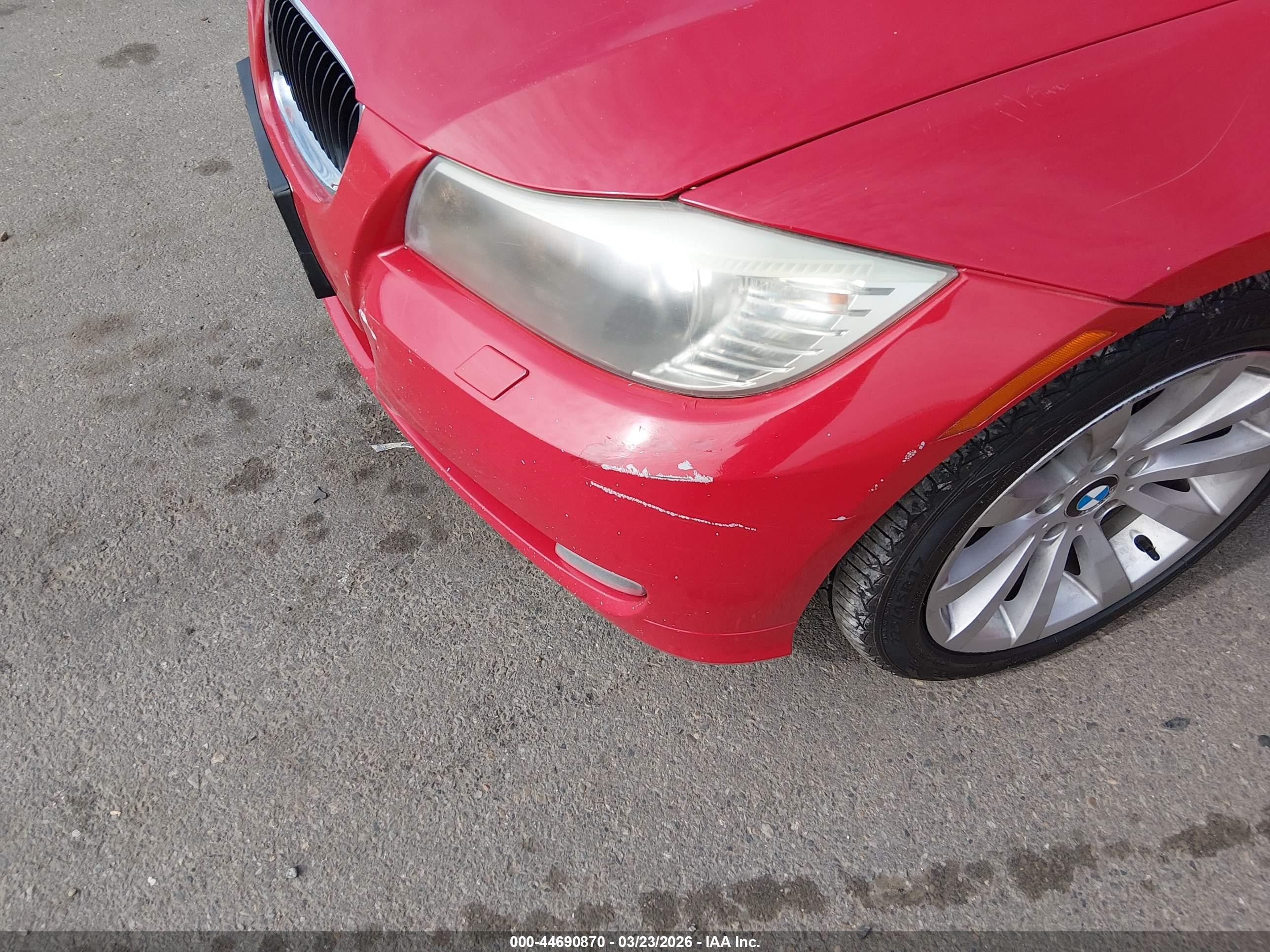 2011 Bmw 328i Xdrive Red vin: WBAPK7C50BA971583