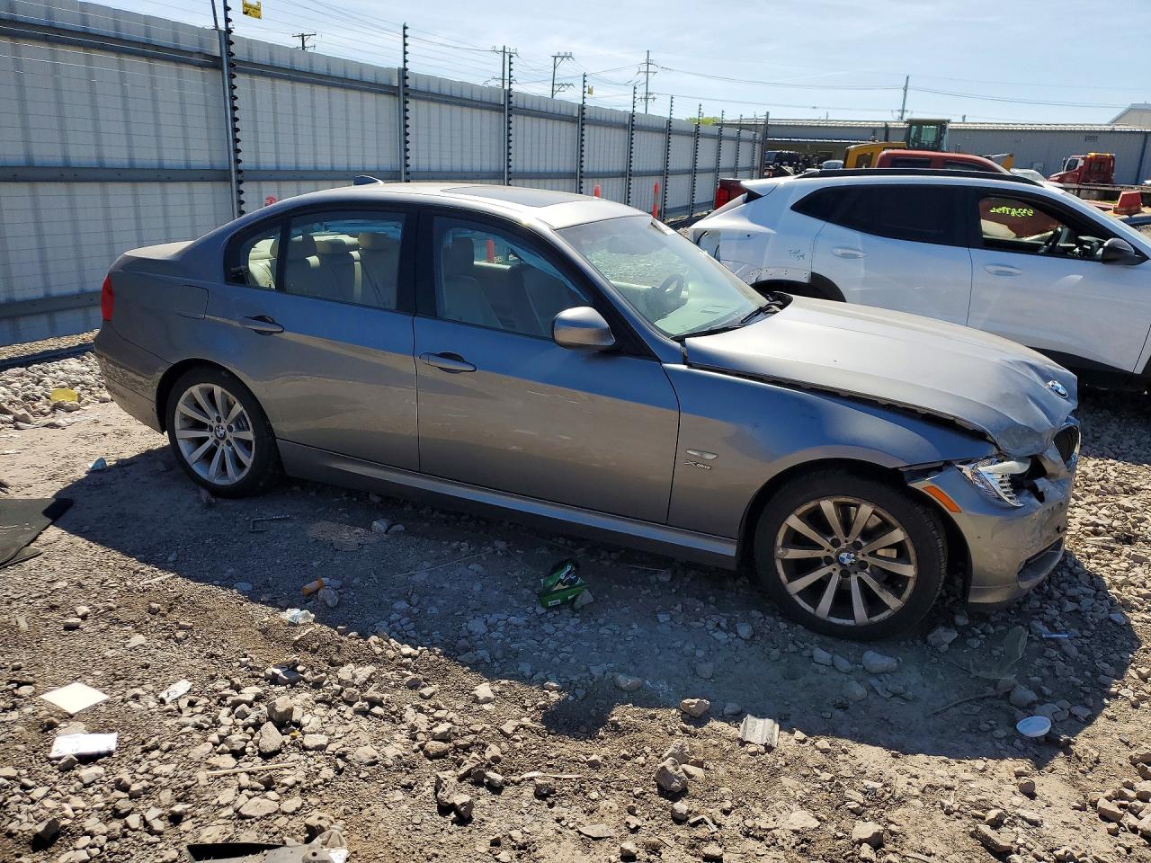 2011 Bmw 328 Xi Gray vin: WBAPK7C50BA975004