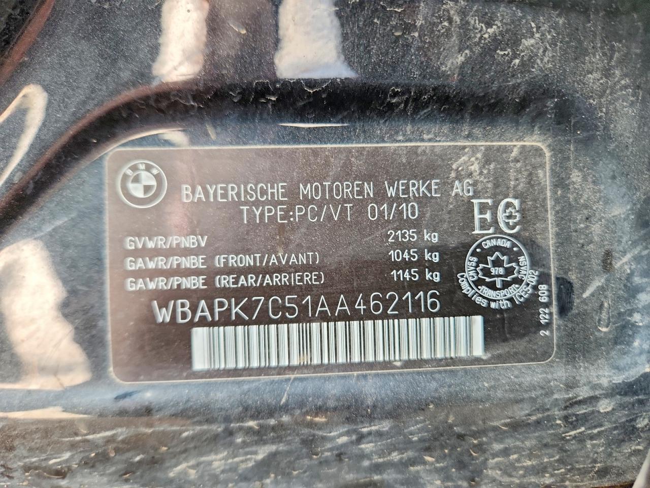 2010 Bmw 328 Xi Black vin: WBAPK7C51AA462116