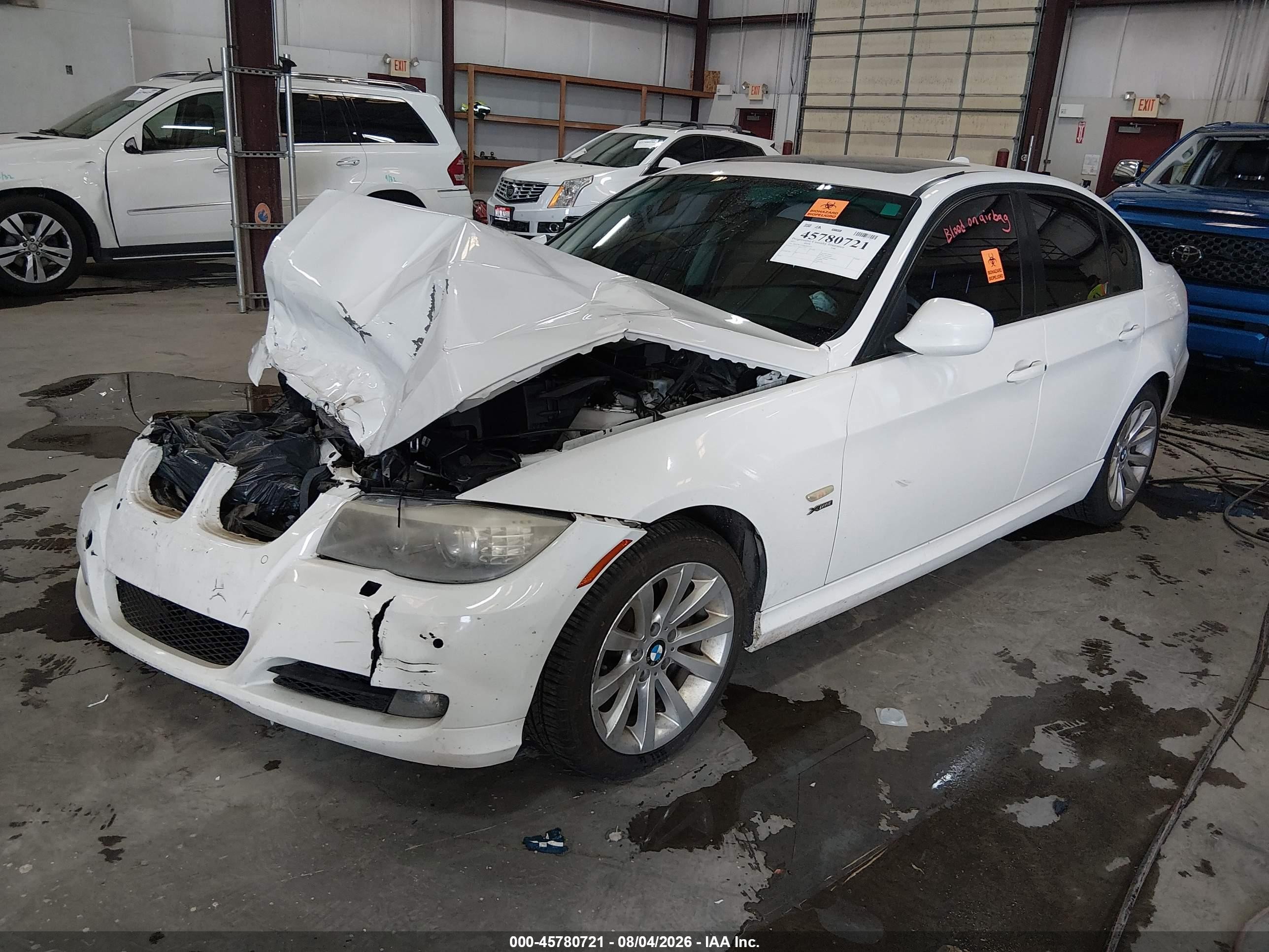2011 Bmw 328i Xdrive White vin: WBAPK7C54BA819354
