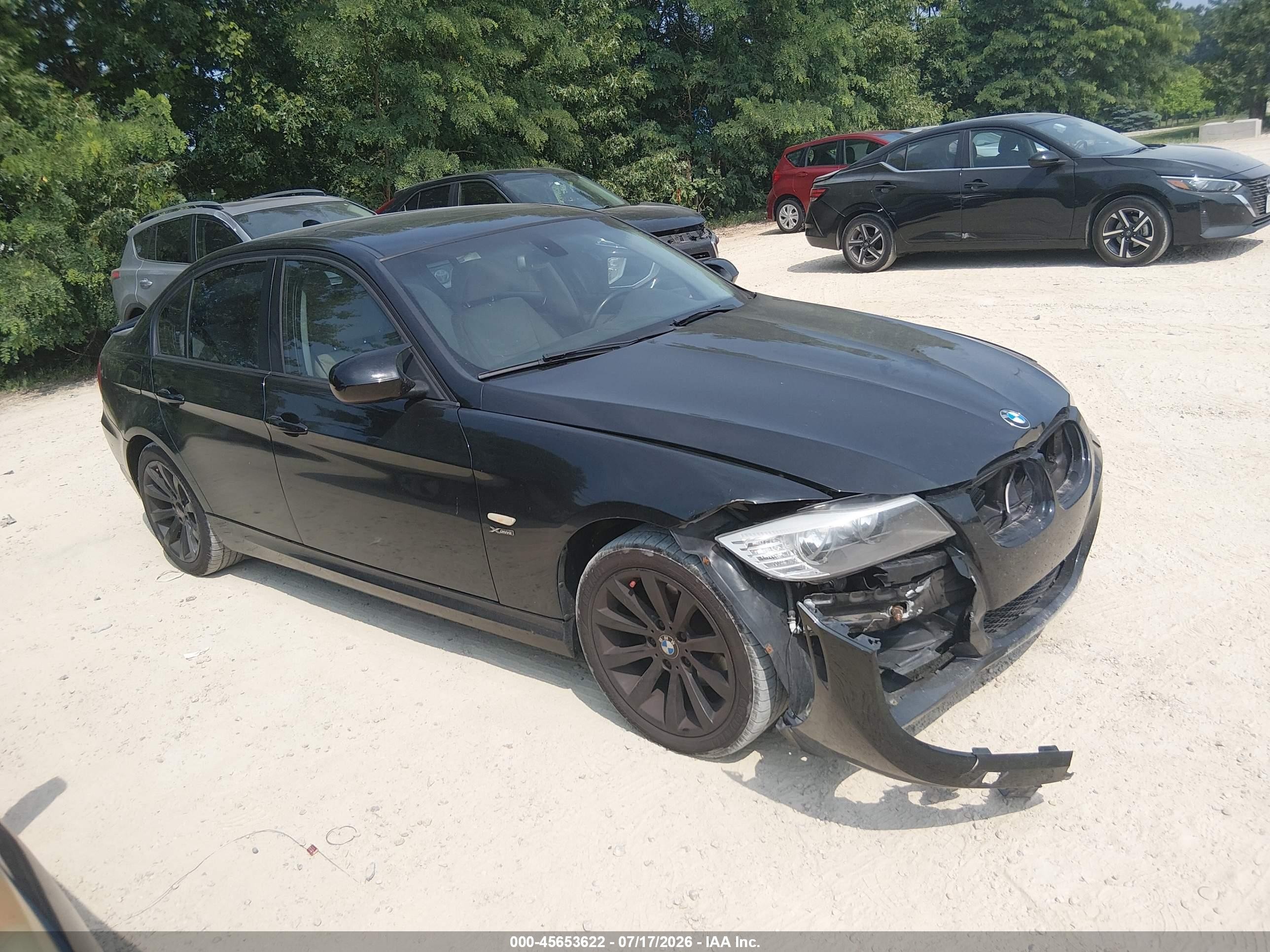 2011 Bmw 328i Xdrive Black vin: WBAPK7C57BF083531