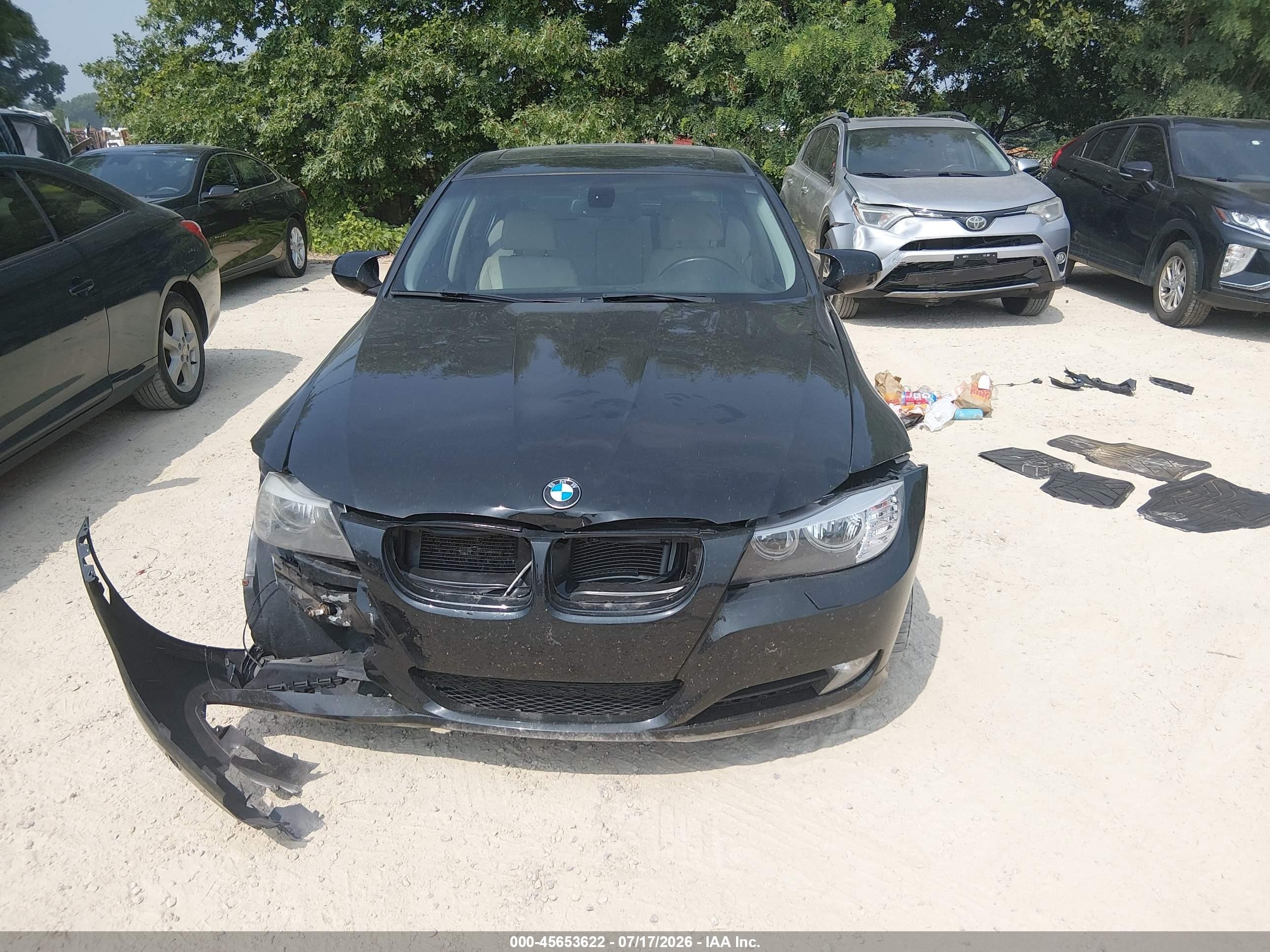 2011 Bmw 328i Xdrive Black vin: WBAPK7C57BF083531