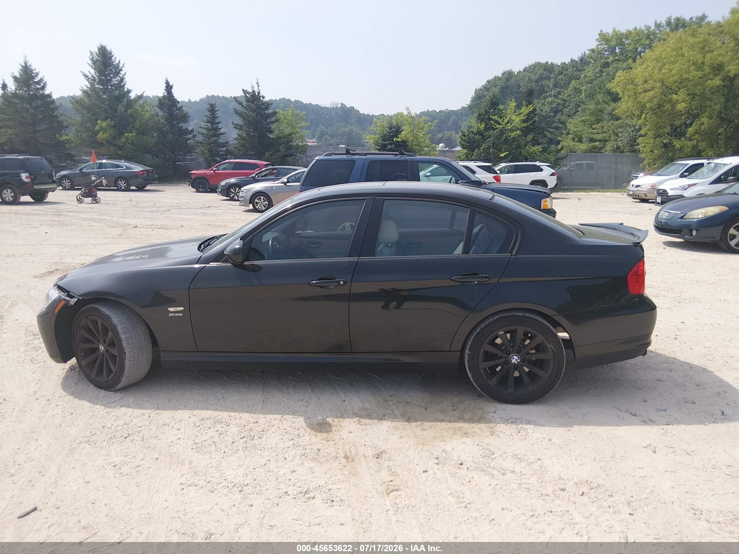 2011 Bmw 328i Xdrive Black vin: WBAPK7C57BF083531