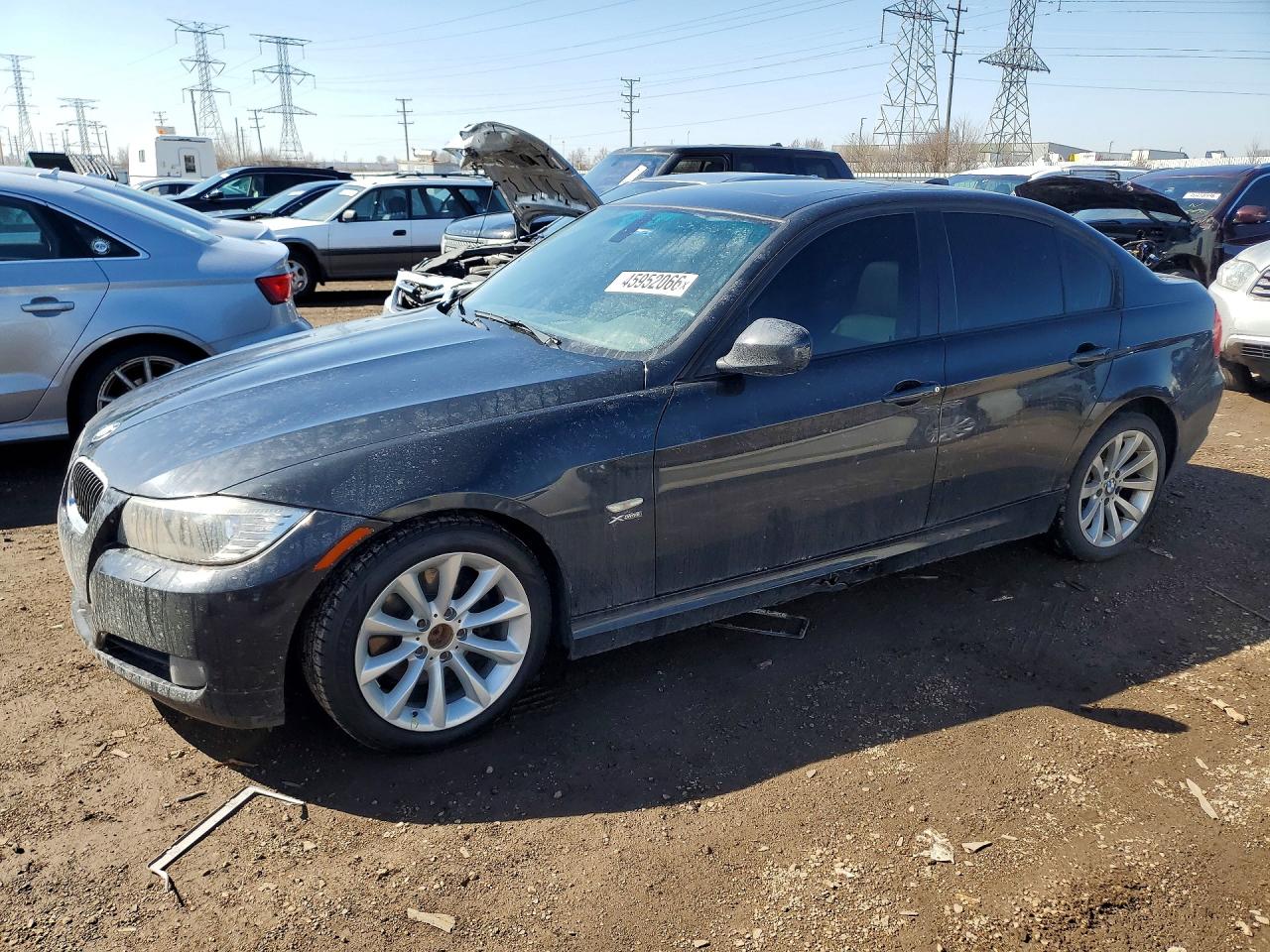 2011 Bmw 328 Xi Черный vin: WBAPK7C58BF082274