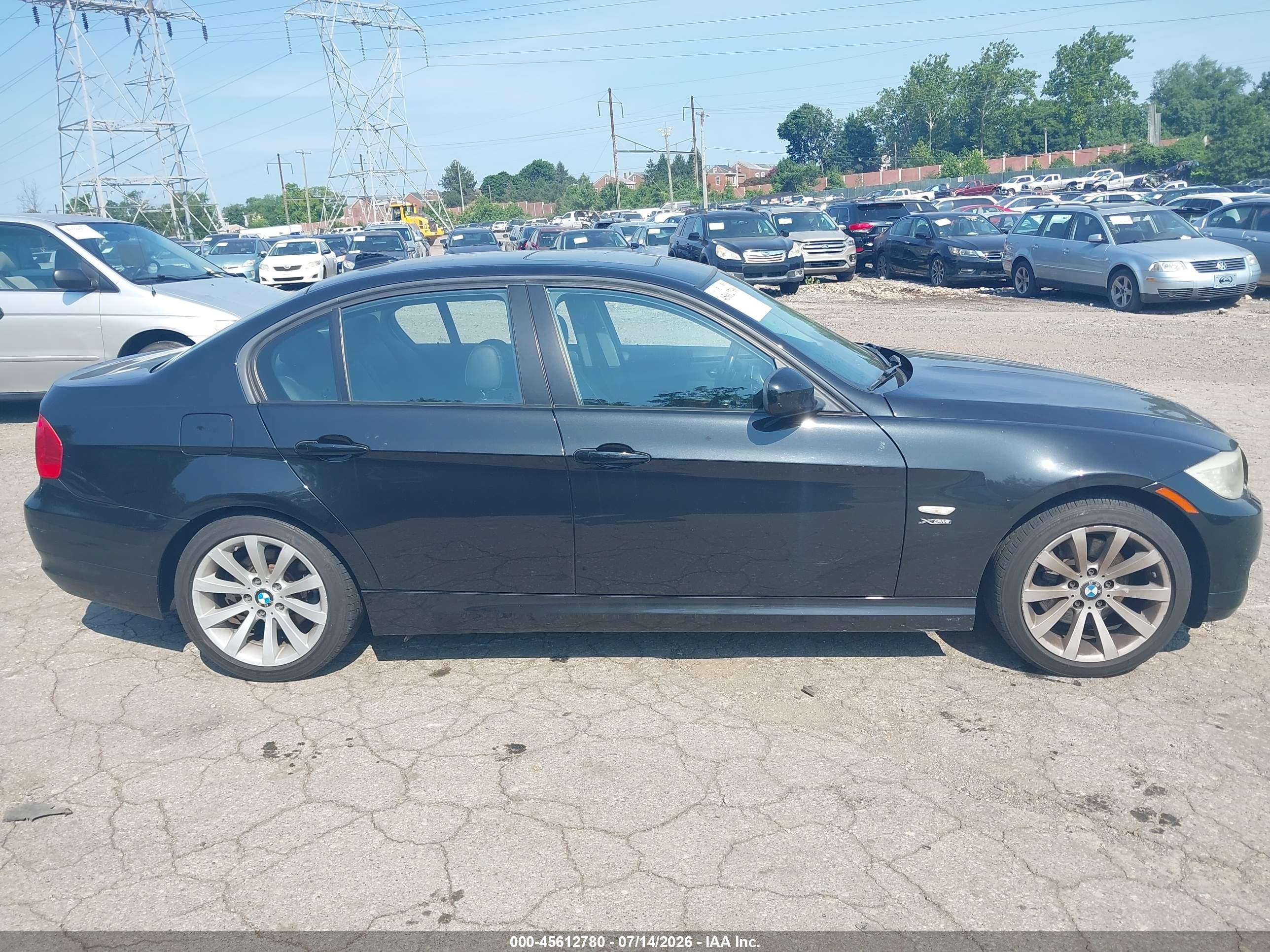 2011 Bmw 328i Xdrive Black vin: WBAPK7C59BA971310