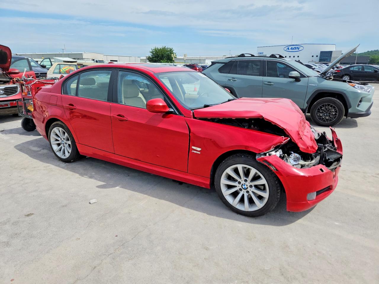 2011 Bmw 328 Xi Red vin: WBAPK7C59BF195358
